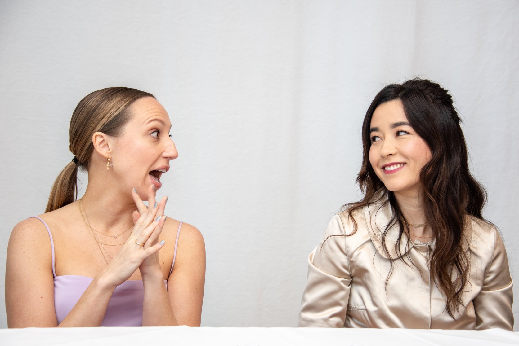 Anna Konkle and Maya Erskine at the "PEN15" Press Conference at The London Hotel