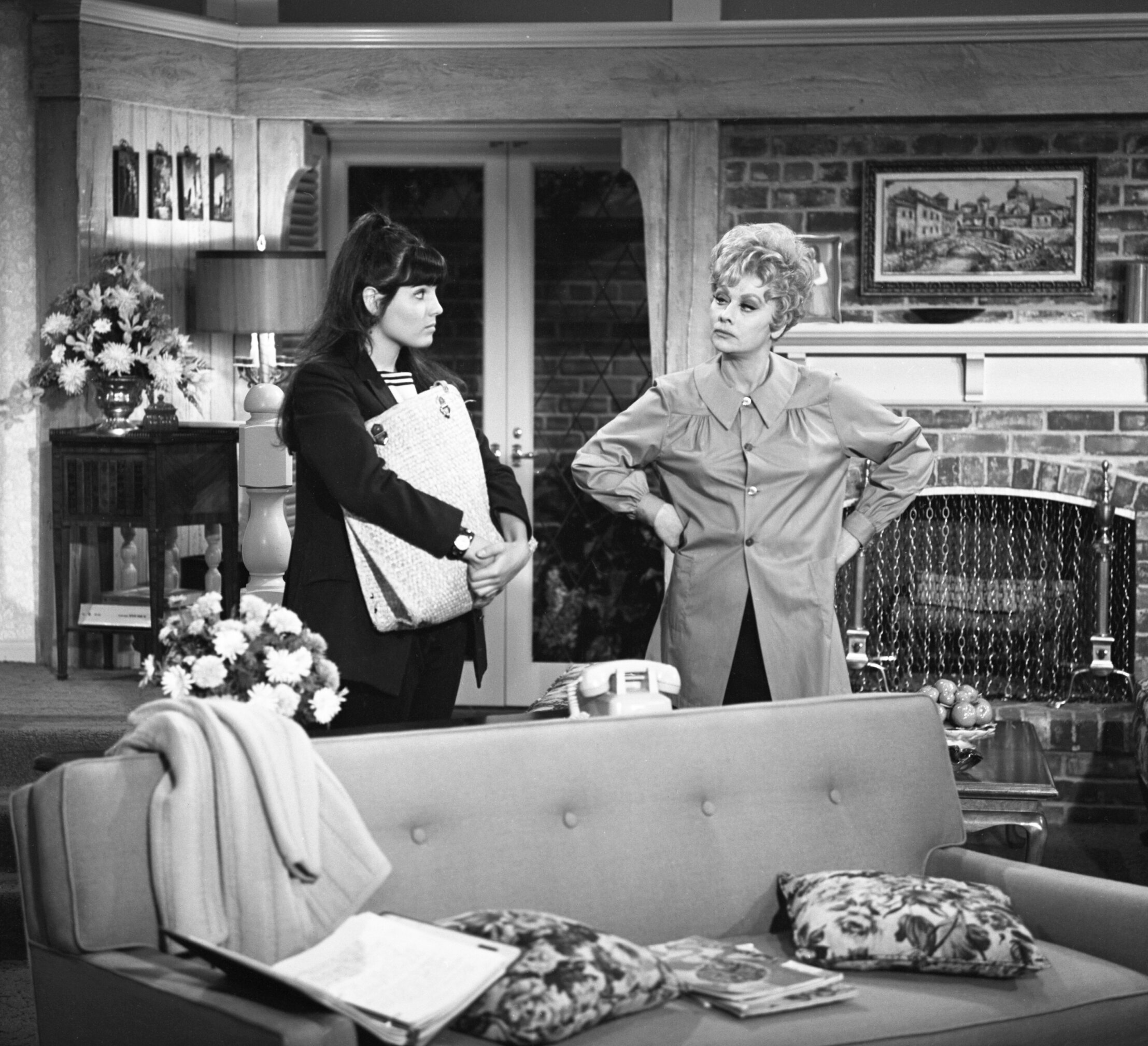 Lucie Arnaz and Lucille Ball in 'Here's Lucy'