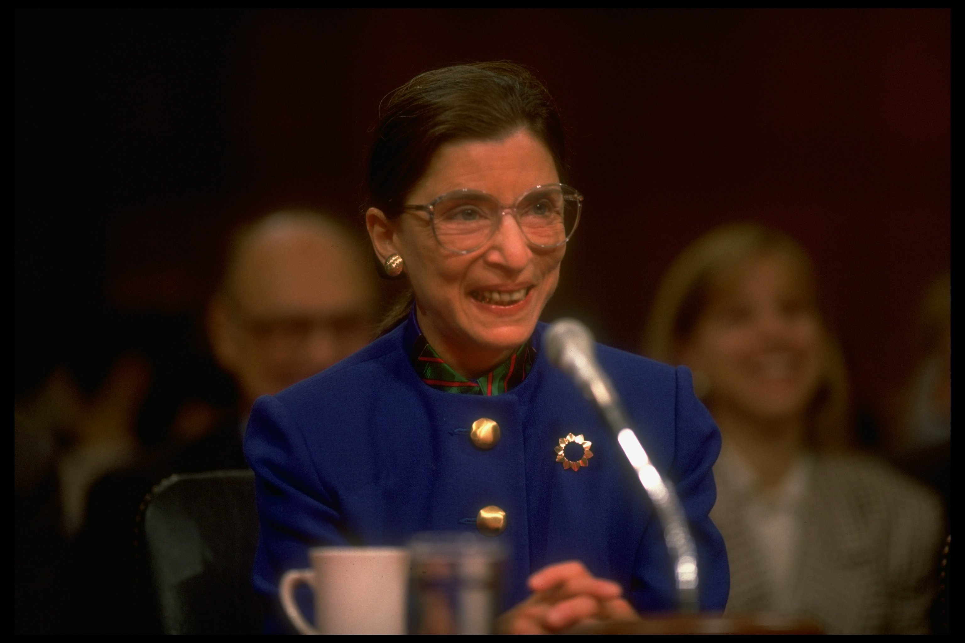 Ruth Bader Ginsburg wearing blue