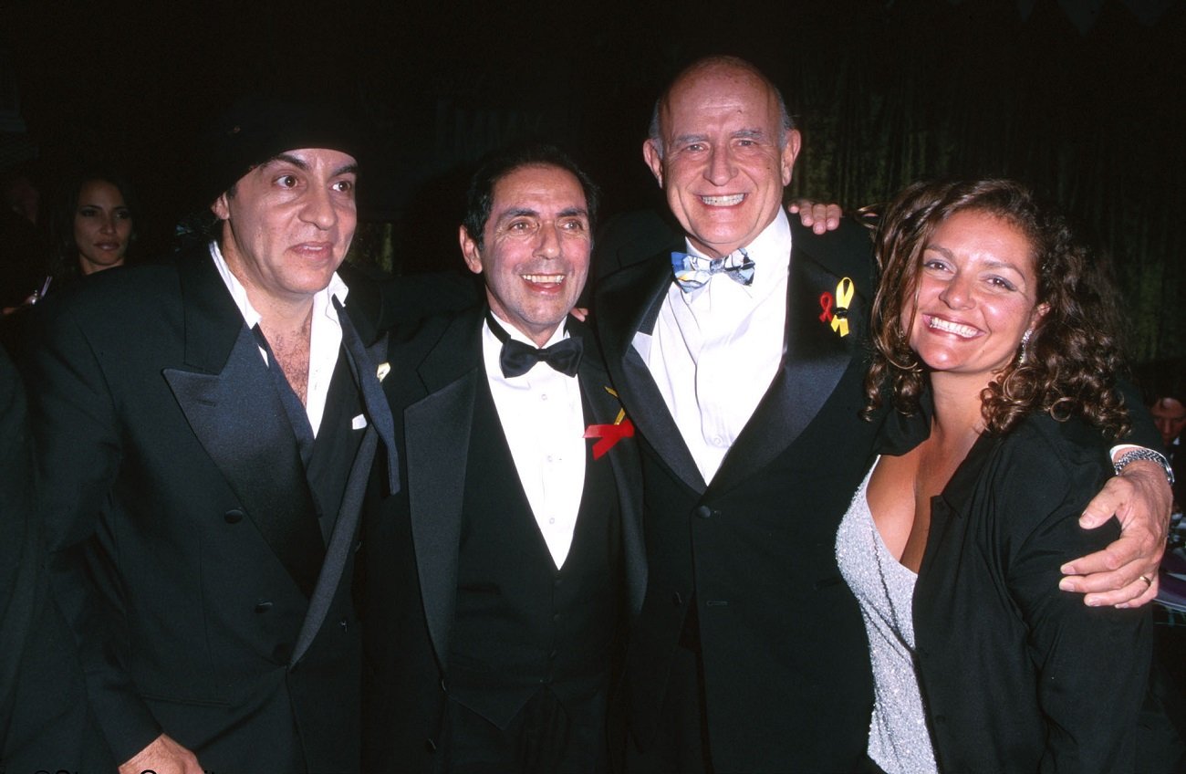 David Proval with 'Sopranos' co-stars and Peter Boyle