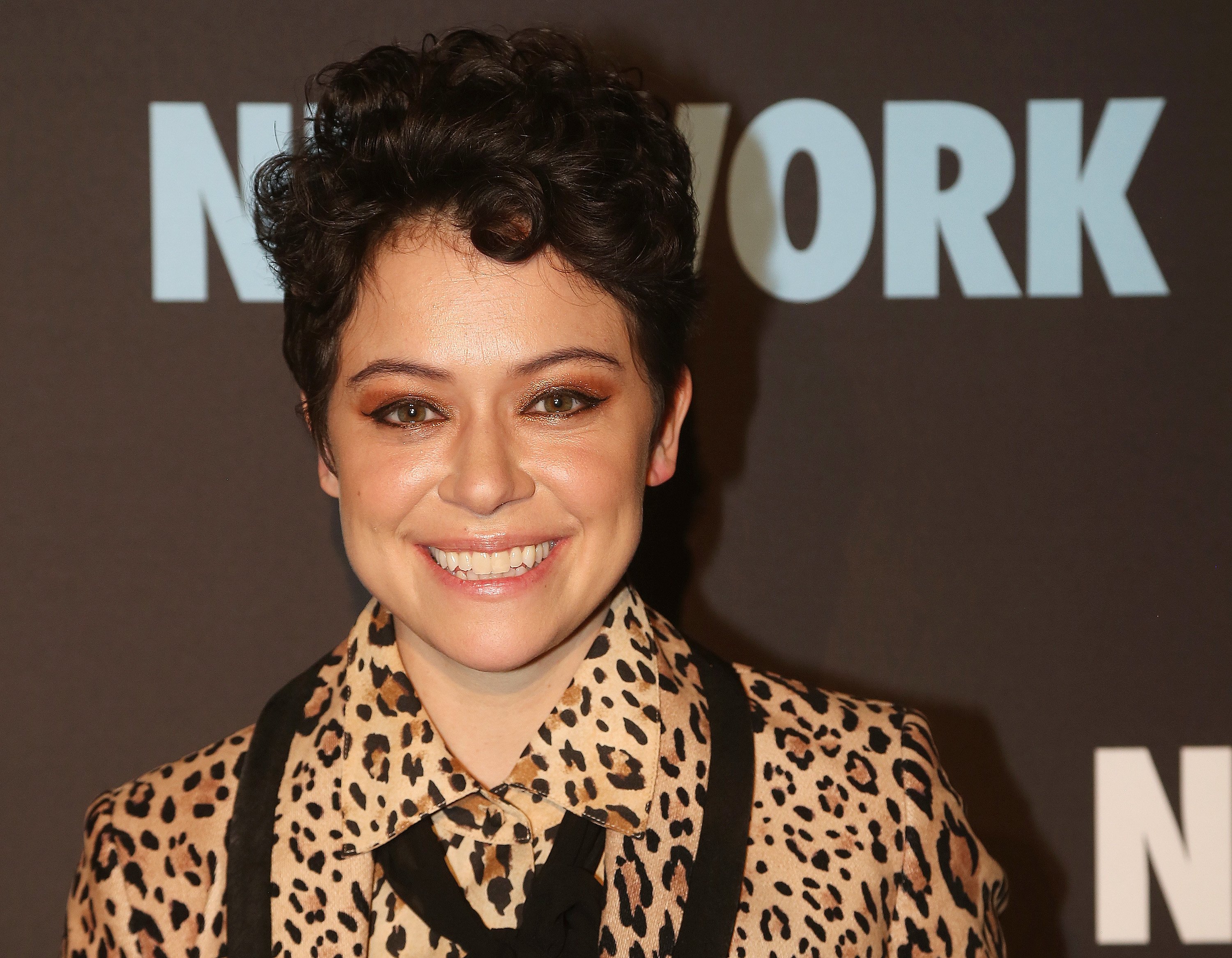Tatiana Maslany poses at the opening night after party for the play 'Network' on Broadway on December 6, 2018 in New York City.