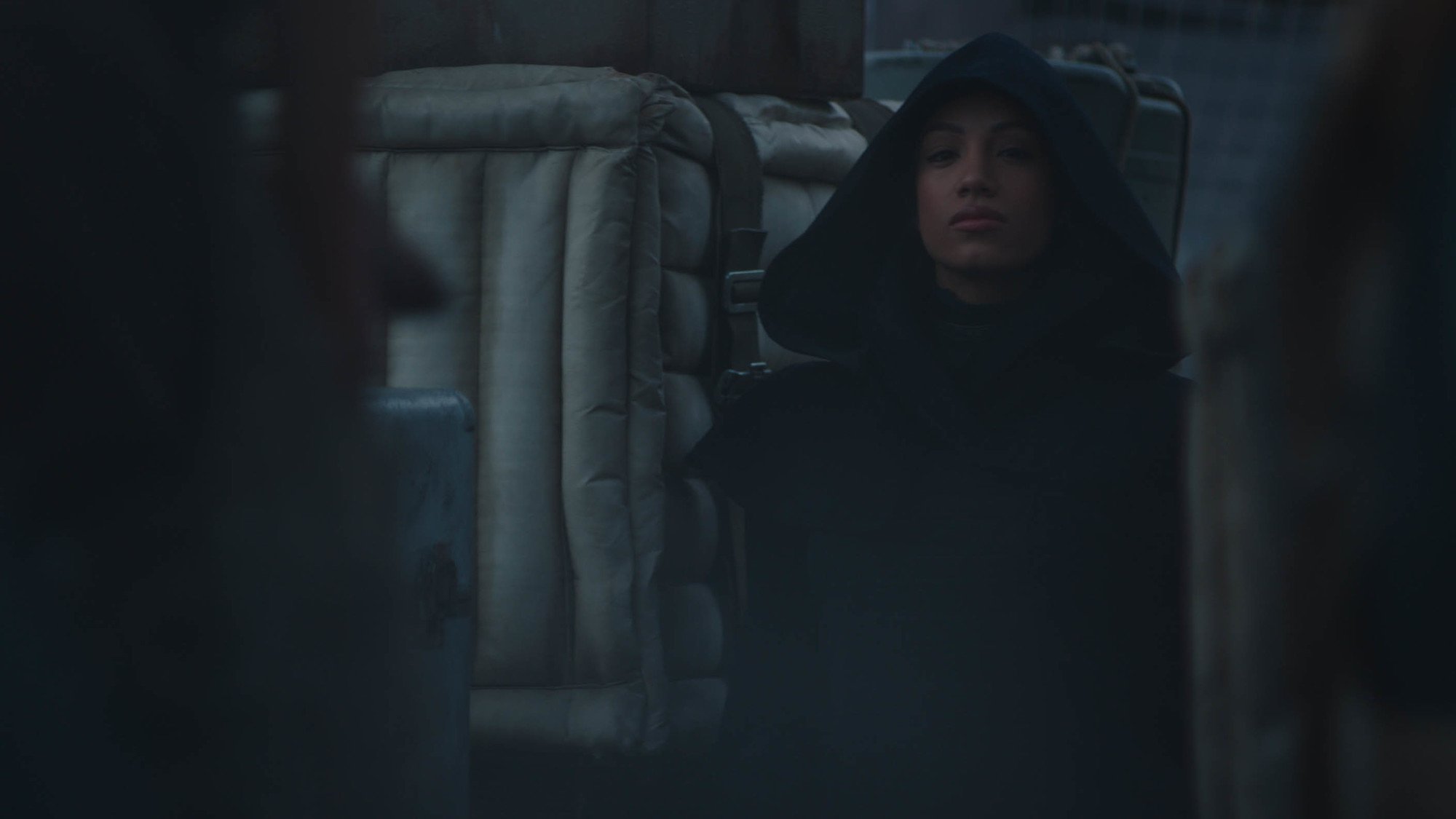 The mysterious hooded character in 'The Mandalorian' Season 2 trailer.