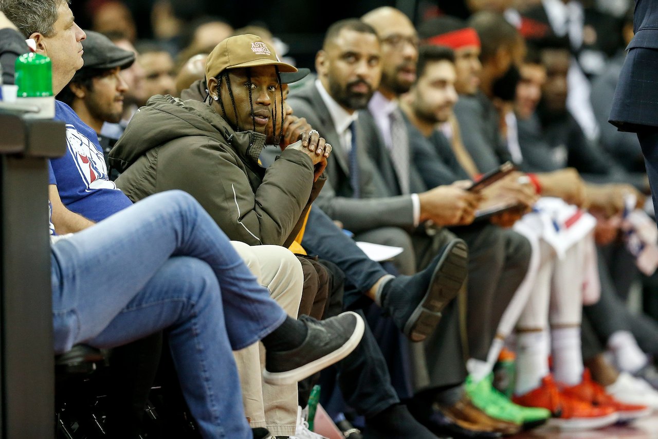 Travis Scott at Rockets Game