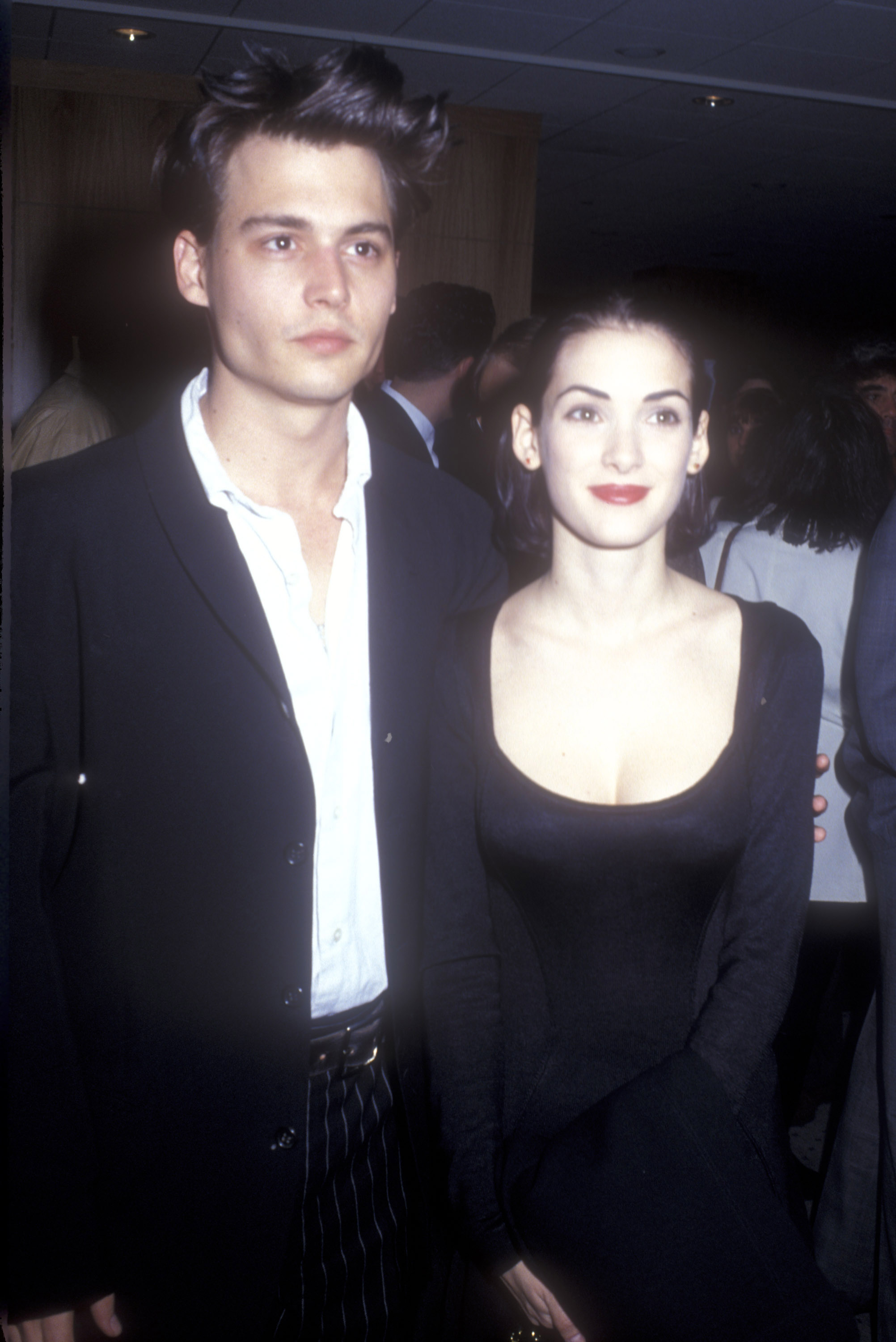 Johnny Depp and Winona Ryder during "Mermaids" Premiere
