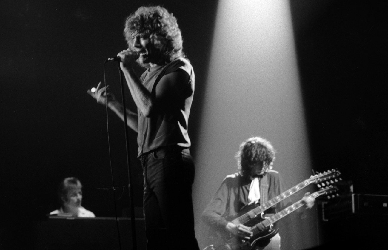 Led Zeppelin on stage in 1980