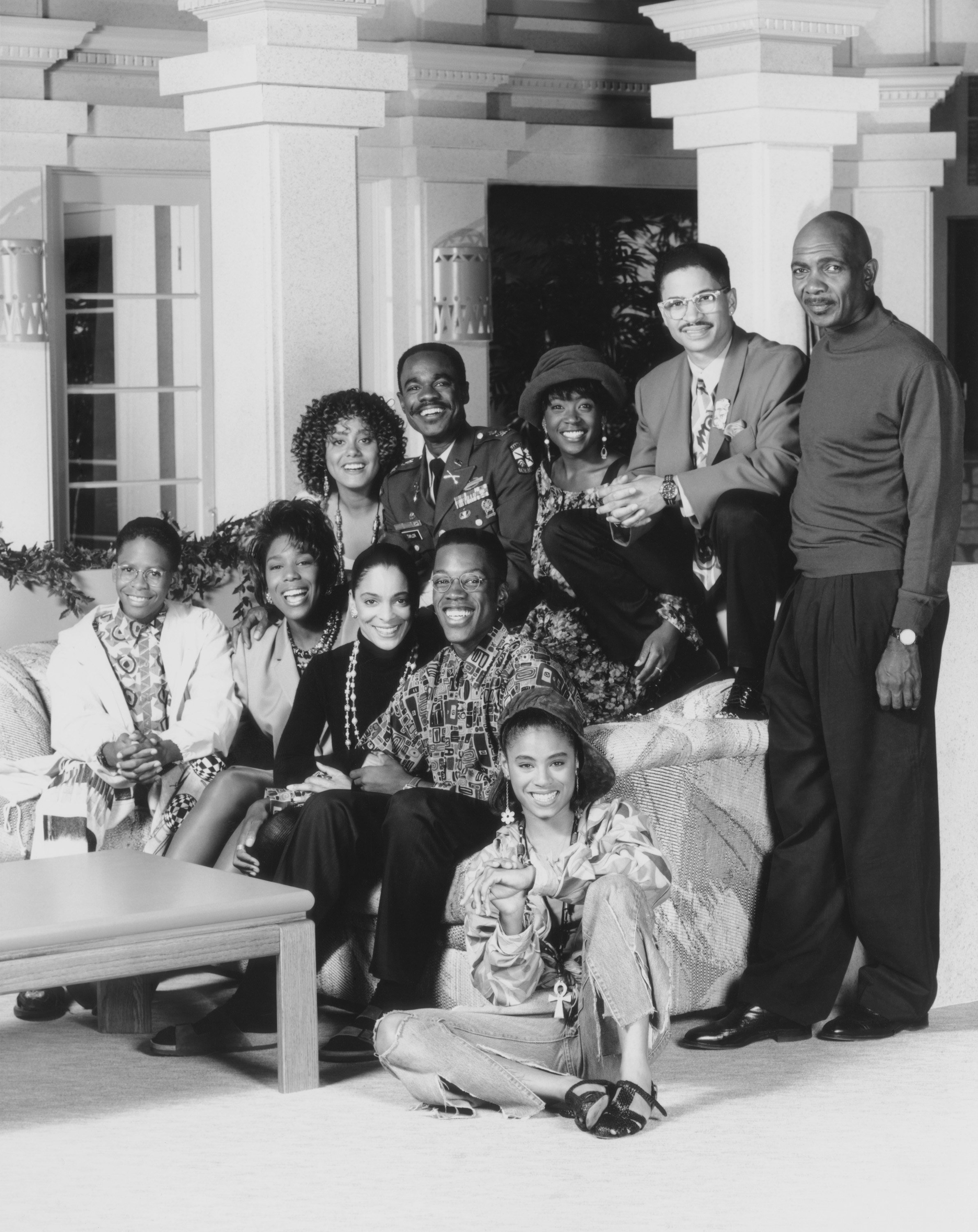 'A Different World' cast: Cree Summer as Winifred 'Freddie' Brooks, Glynn Turman as Col. Bradford 'Brad' Taylor, Charnele Brown as Kimberly 'Kim' Reese, Darryl M. Bell as Ronald 'Ron' Johnson, Lou Myers as Vernon Gaines, Cory Tyler as Terrence Johann Taylor, Dawnn Lewis as Jaleesa Vinson Taylor, Jasmine Guy as Whitley Marion Gilbert Wayne, Kadeem Hardison as Dwayne Cleophus Wayne, Jada Pinkett Smith as Lena James