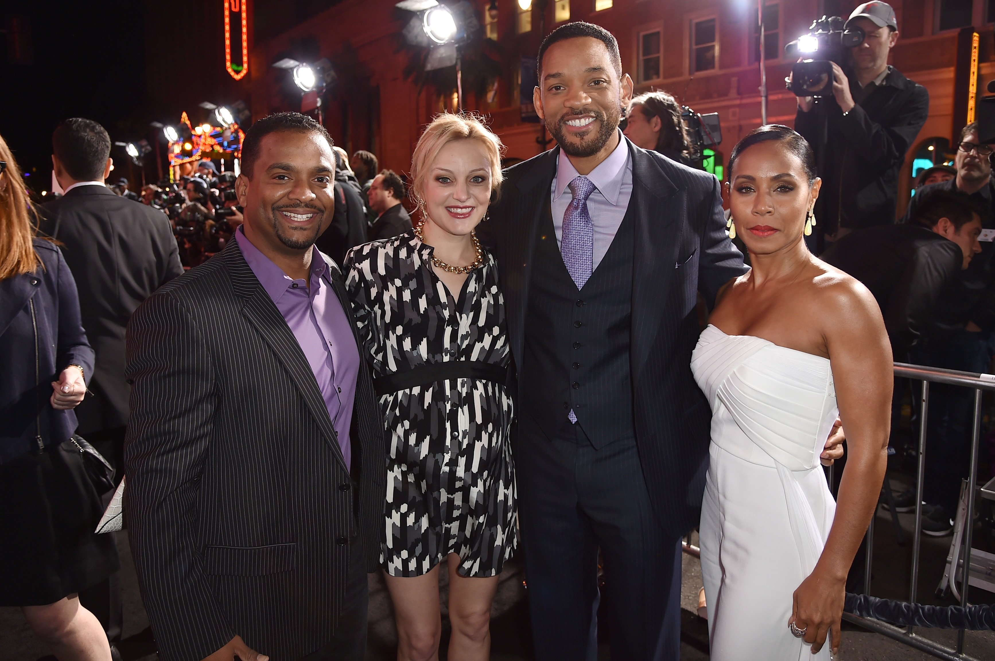 Alfonso Ribeiro, Angela Unkrich, Will Smith, and Jada Pinkett Smith