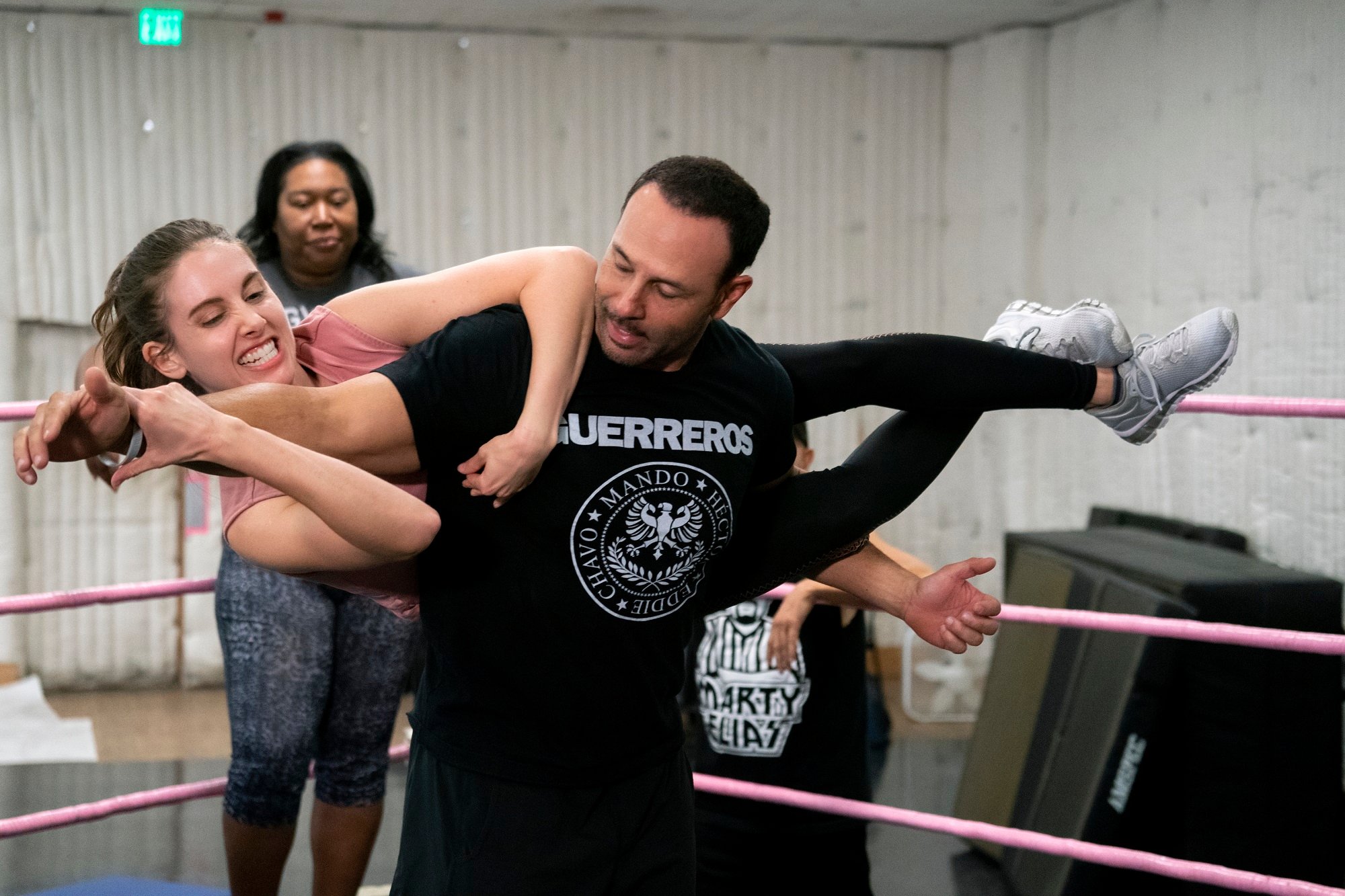 Alison Brie and Chavo Guerrero Jr.