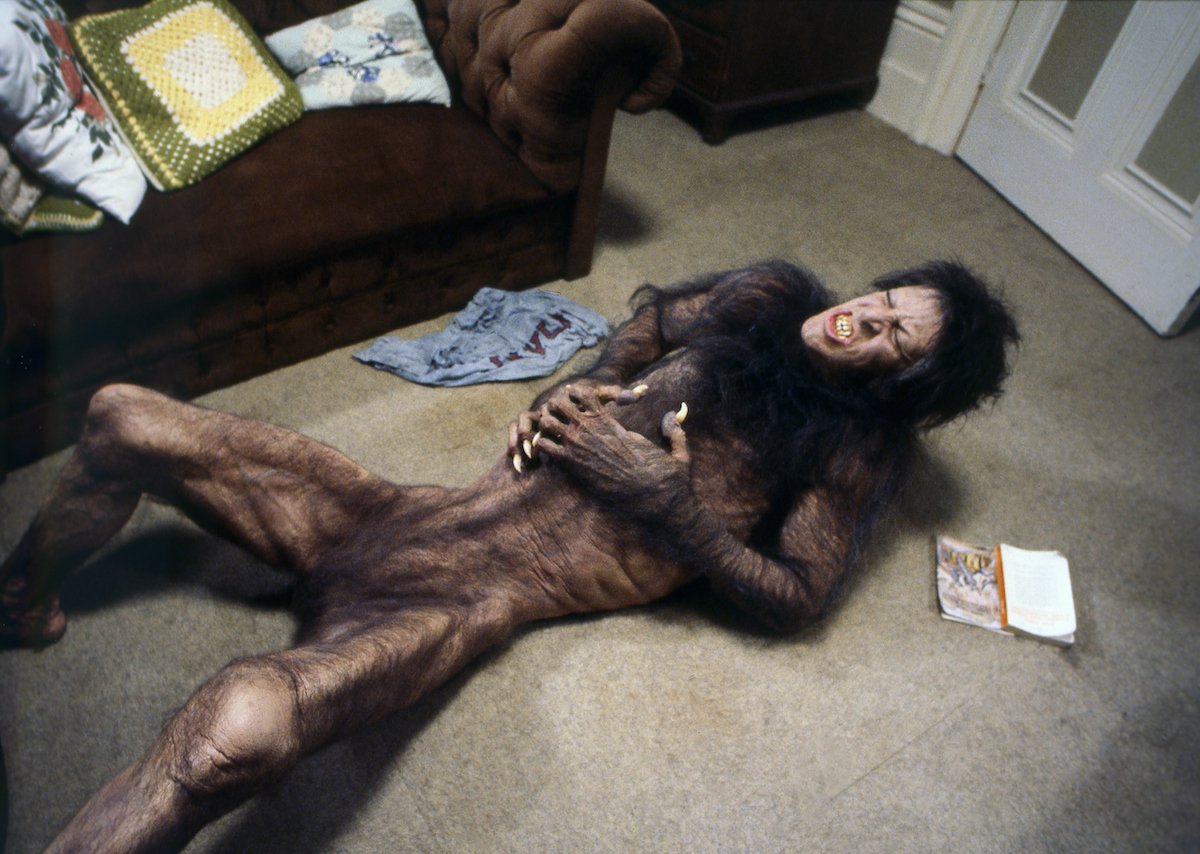 David Naughton on the set of An American Werewolf in London