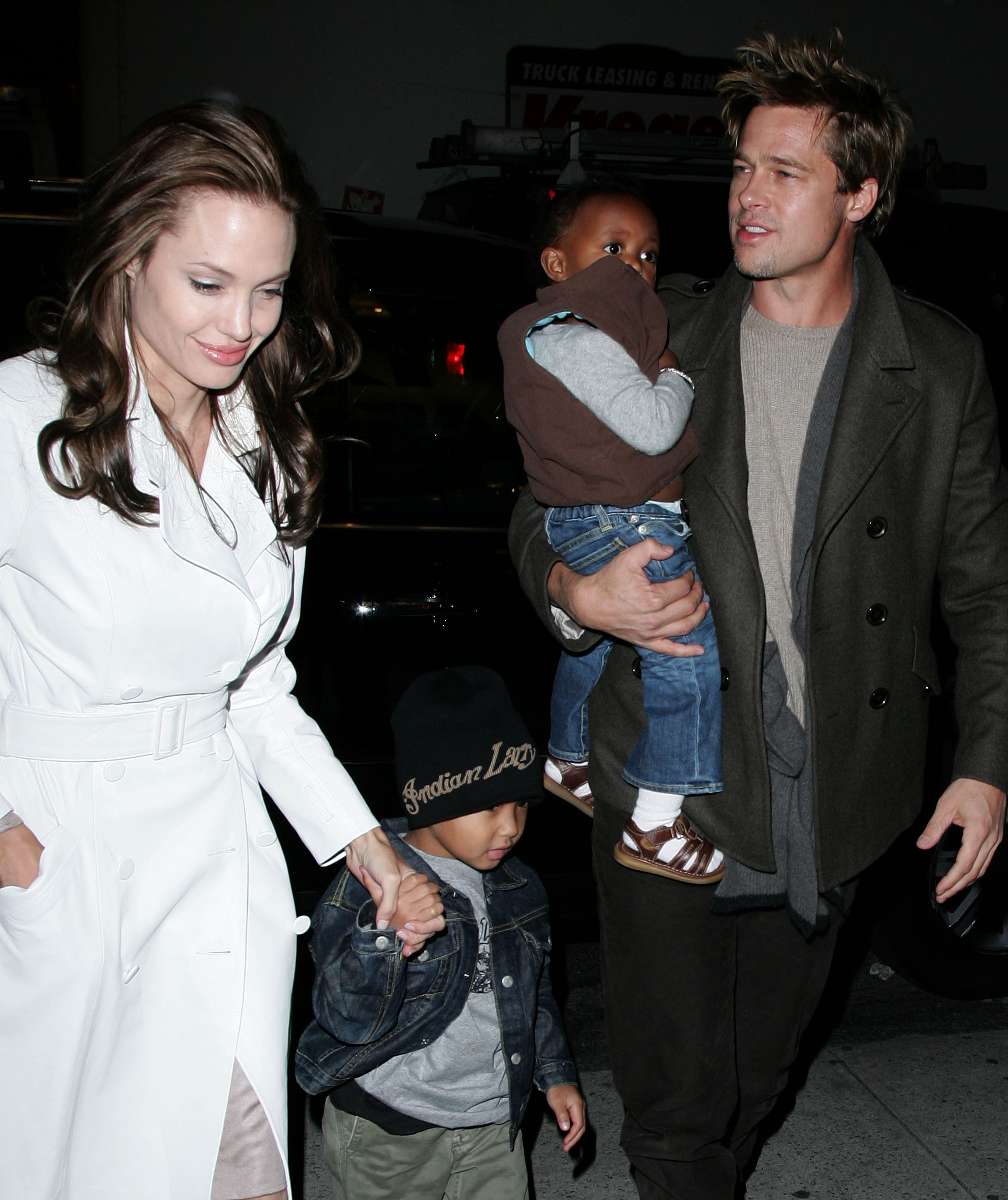 Brad Pitt with Angelina Jolie and Kids
