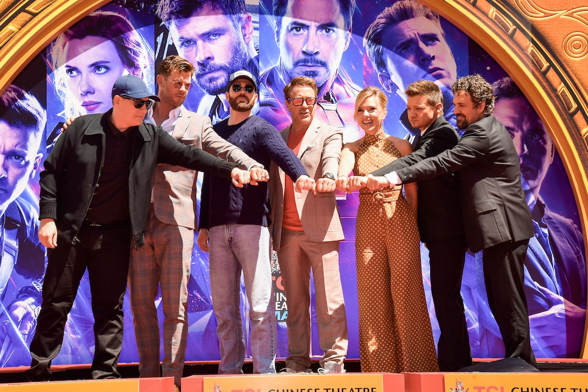 Kevin Feige and the cast of 'Avengers: Endgame'