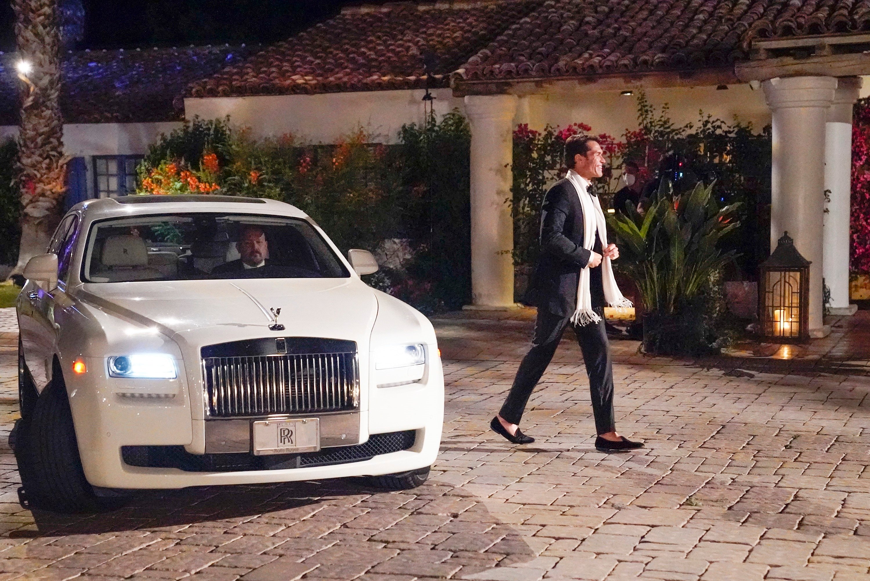 'The Bachelorette' contestant Bennett Jordan getting out of his Rolls Royce