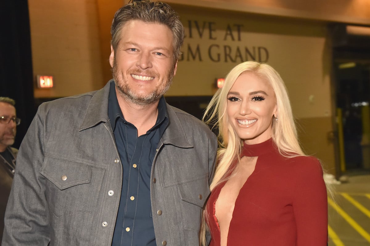 Blake Shelton (L) and Gwen Stefani attend the 53rd Academy of Country Music Awards at MGM Grand Garden Arena on April 15, 2018 in Las Vegas, Nevada