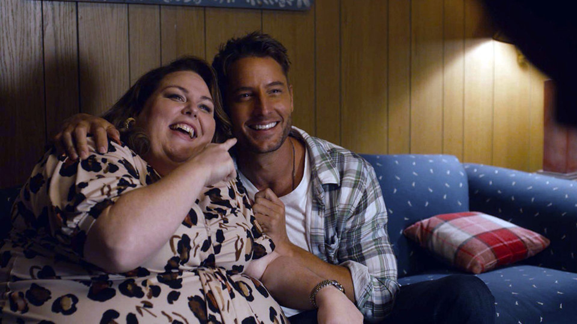 Chrissy Metz as Kate and Justin Hartley as Kevin on 'This Is Us' Season 5 premiere in 2020