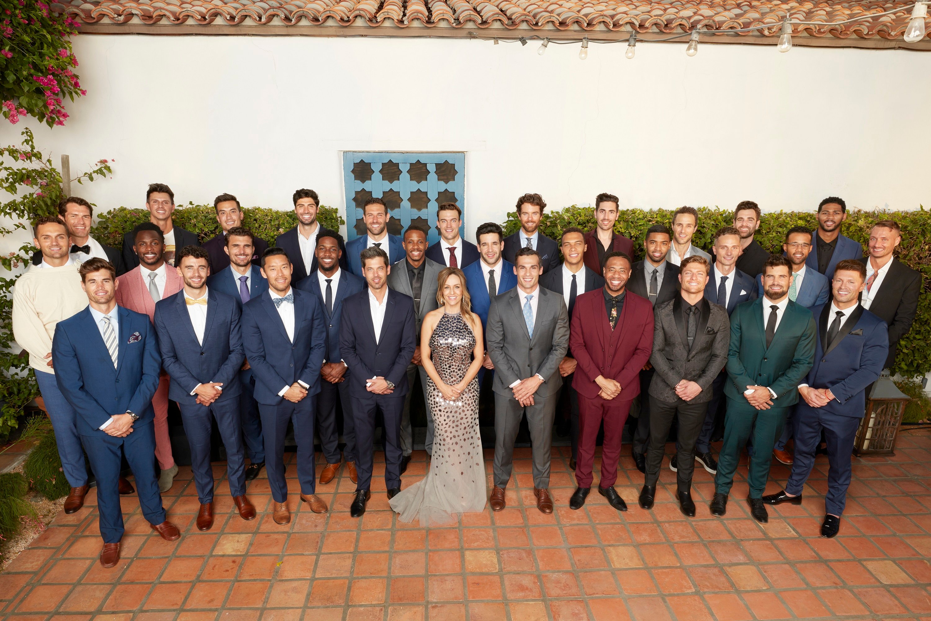 'The Bachelorette' lead Clare Crawley with her cast of men