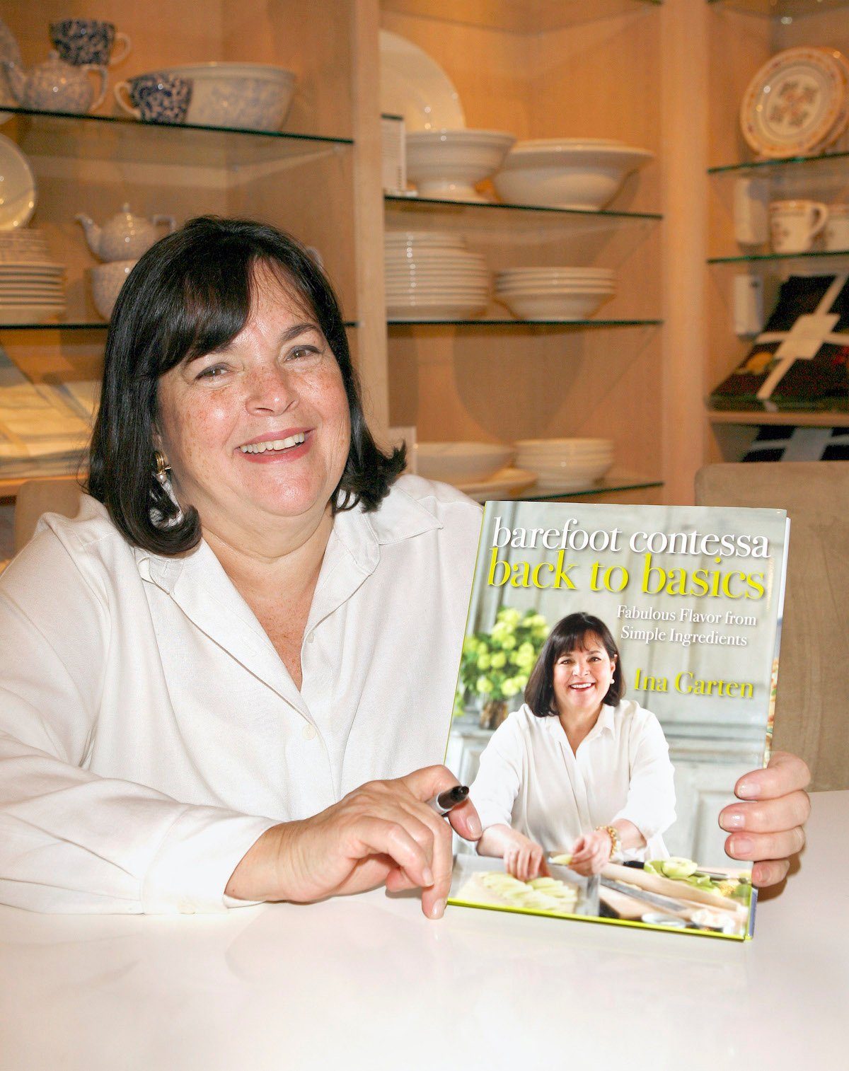 Ina Garten at a book signing at William Sonoma