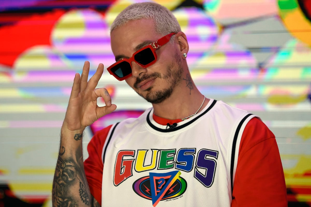 Colombian musician and composer Jose Alvaro Osorio Balvín aka J Balvin poses during a photo call at the Universal Music offices in Mexico City on March 3, 2020 | Alfredo Estrella/AFP via Getty Images