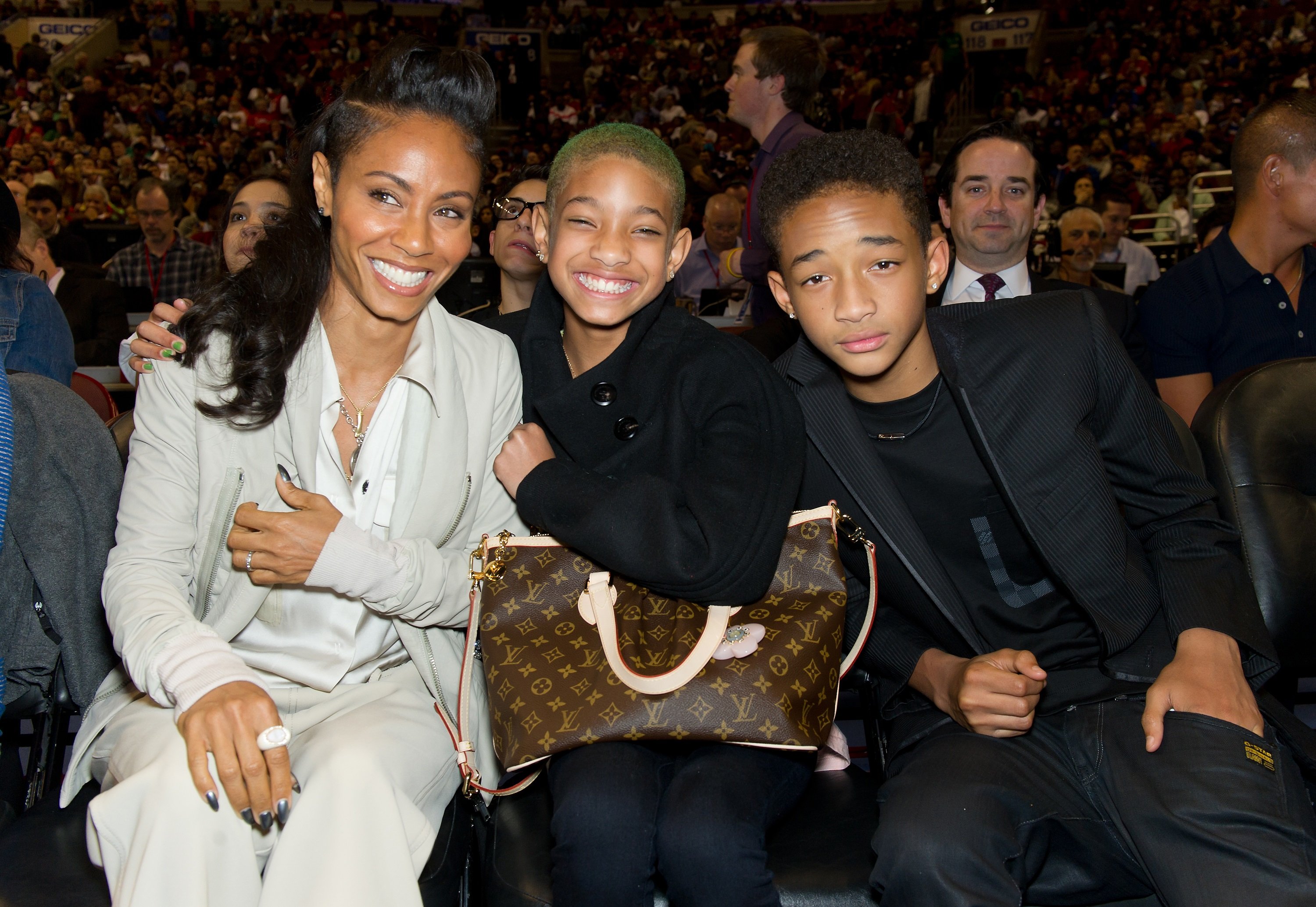 Jada Pinkett Smith, Willow Smith, and Jaden Smith