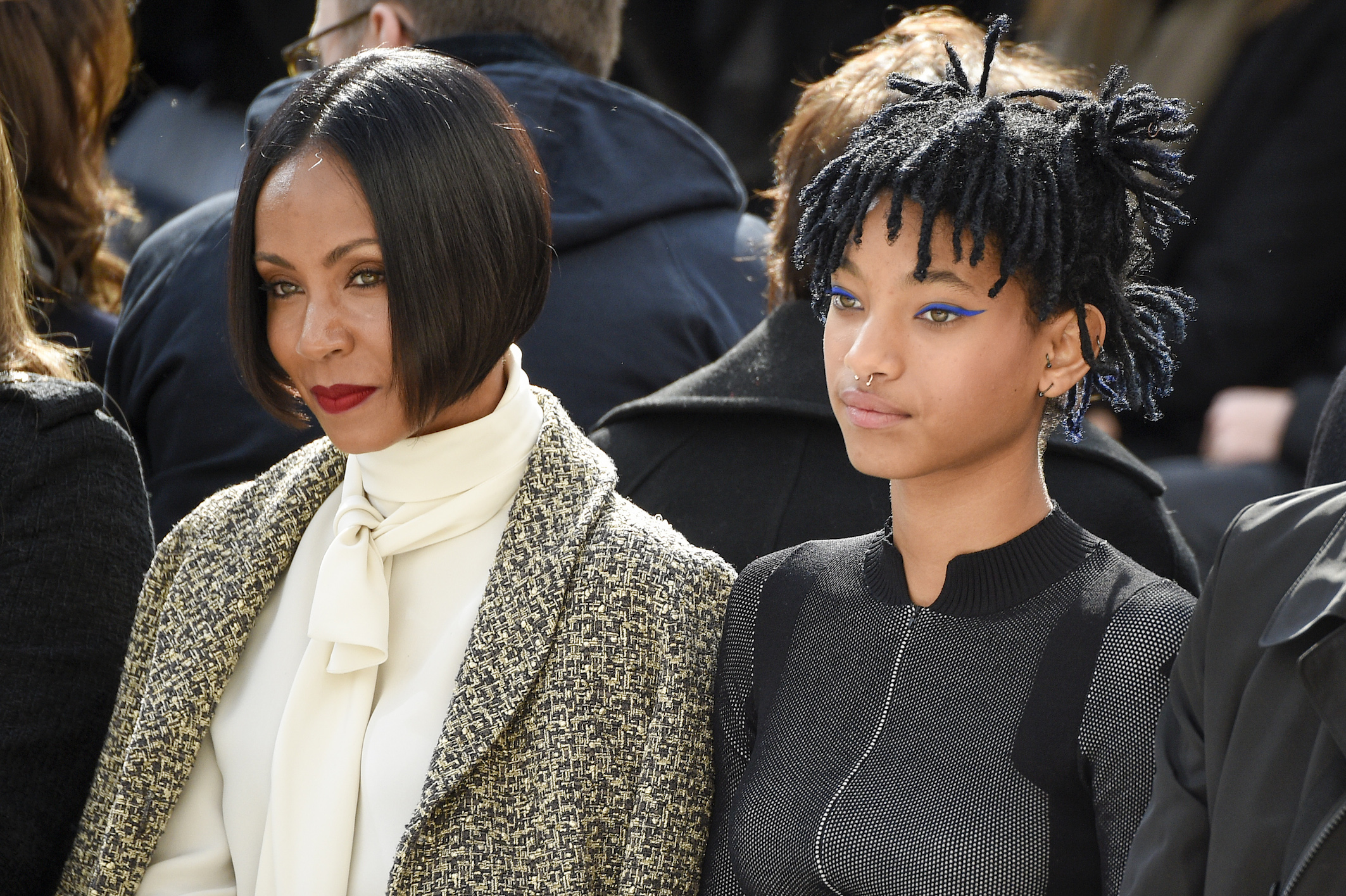 Jada Pinkett Smith and Willow Smith attend the Chanel show
