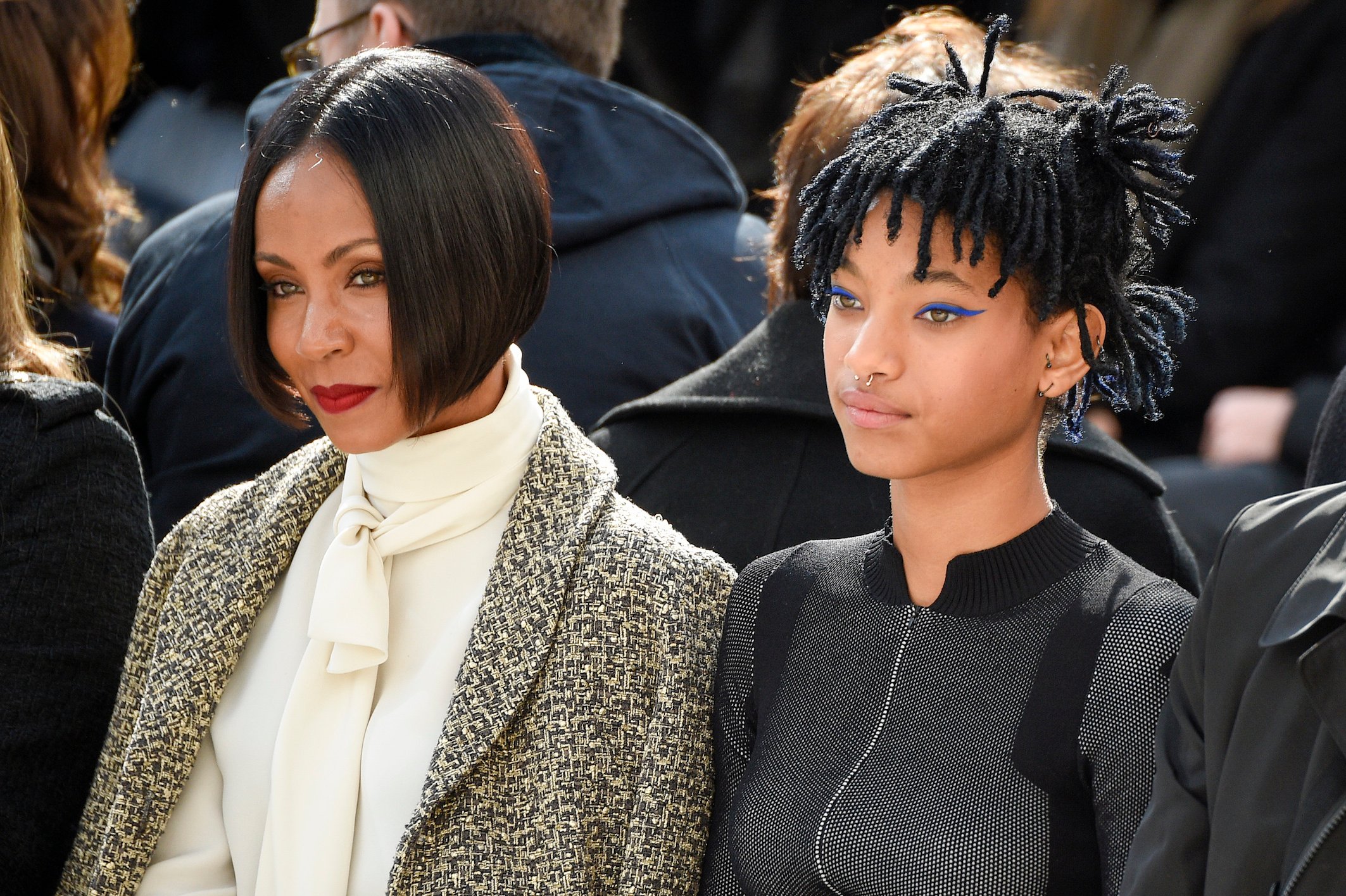 Jada Pinkett Smith and Willow Smith attend the Chanel show