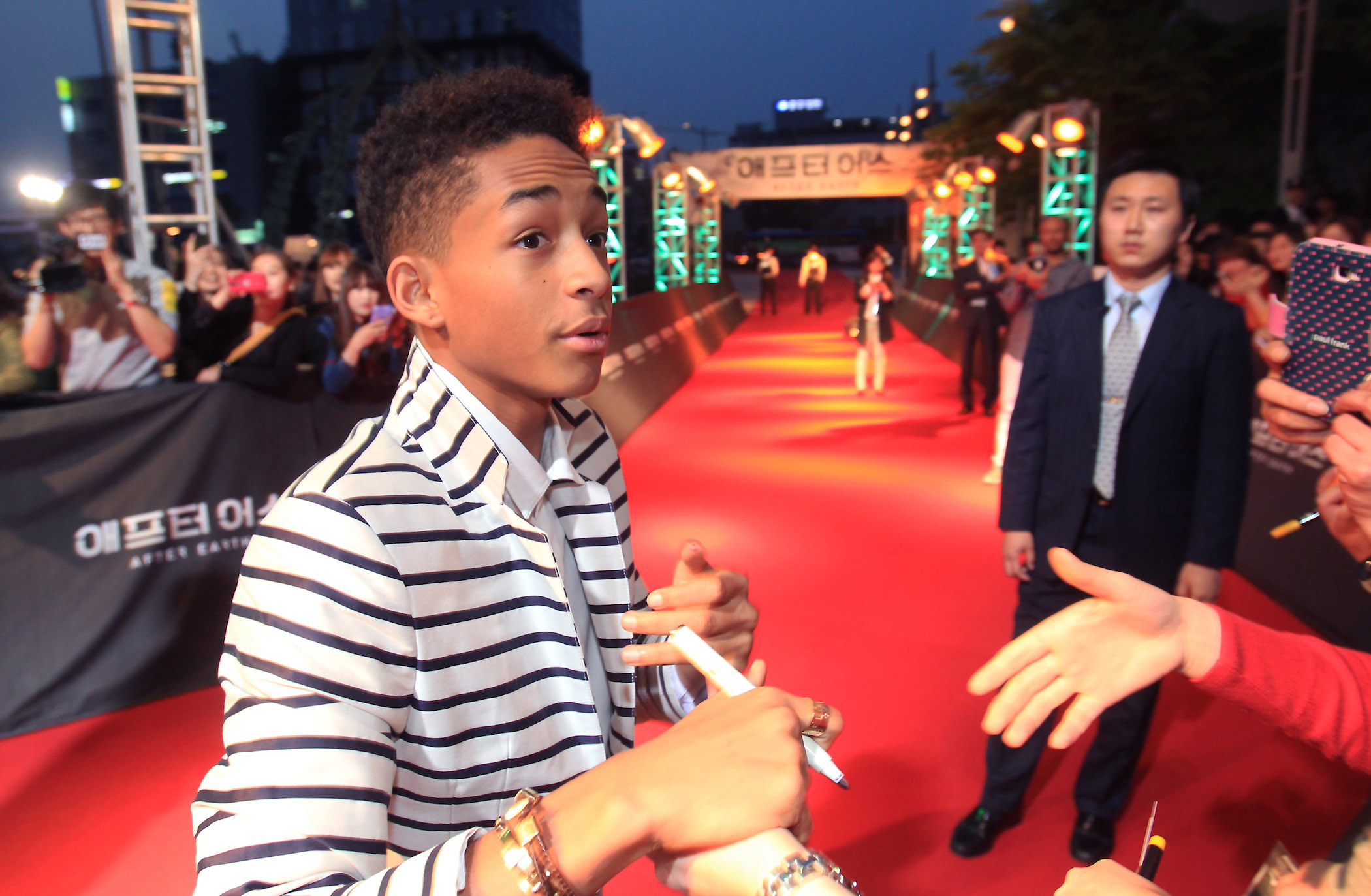 Will Smith and Jaden Smith attend the 'After Earth' South Korea Premiere