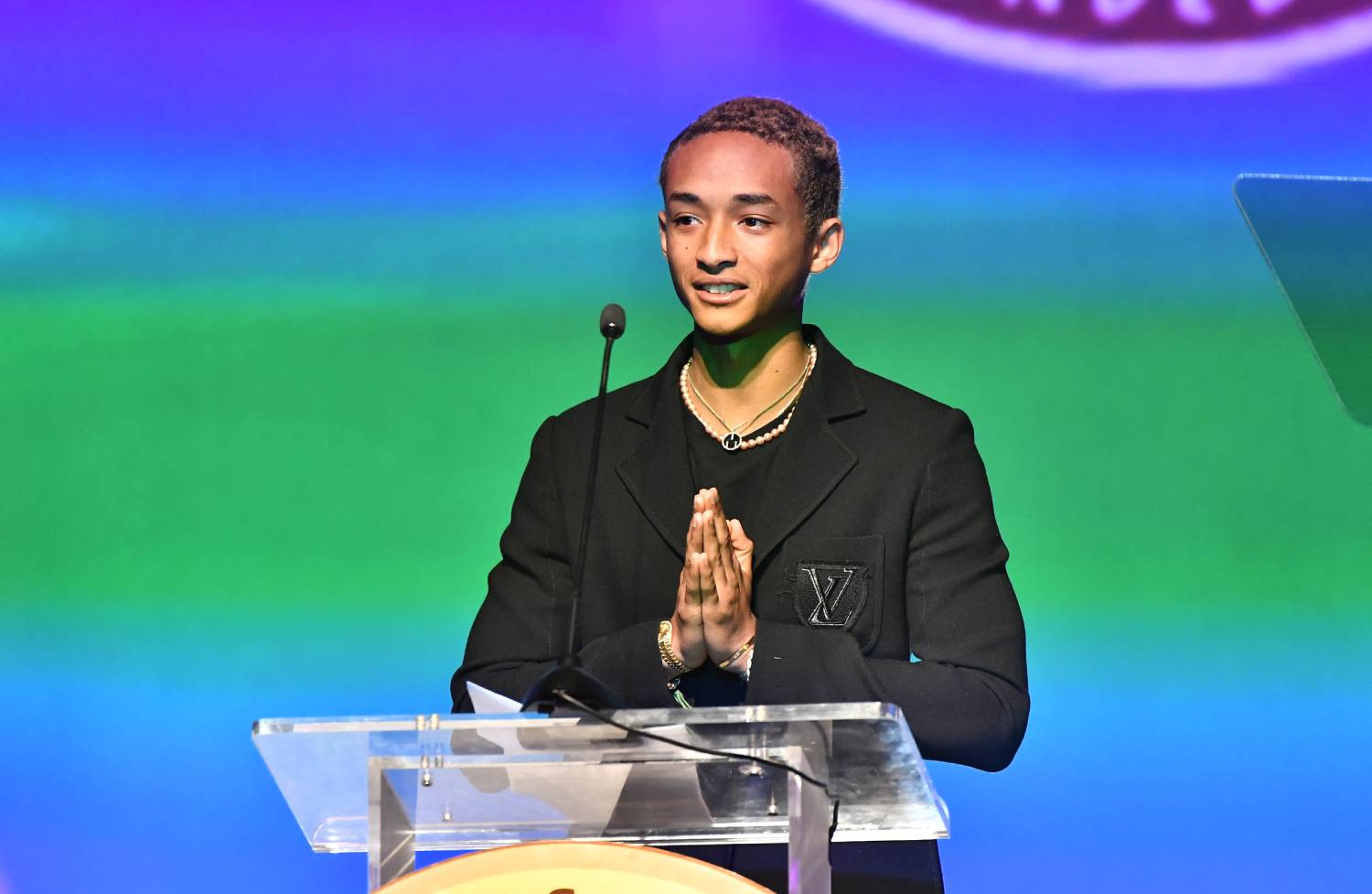 Honoree Jaden Smith accepts 2020 Coretta Scott King A.N.G.E.L. Award at the 2020 Salute to Greatness Awards Gala at Hyatt Regency Atlanta on January 18, 2020 in Atlanta, Georgia.