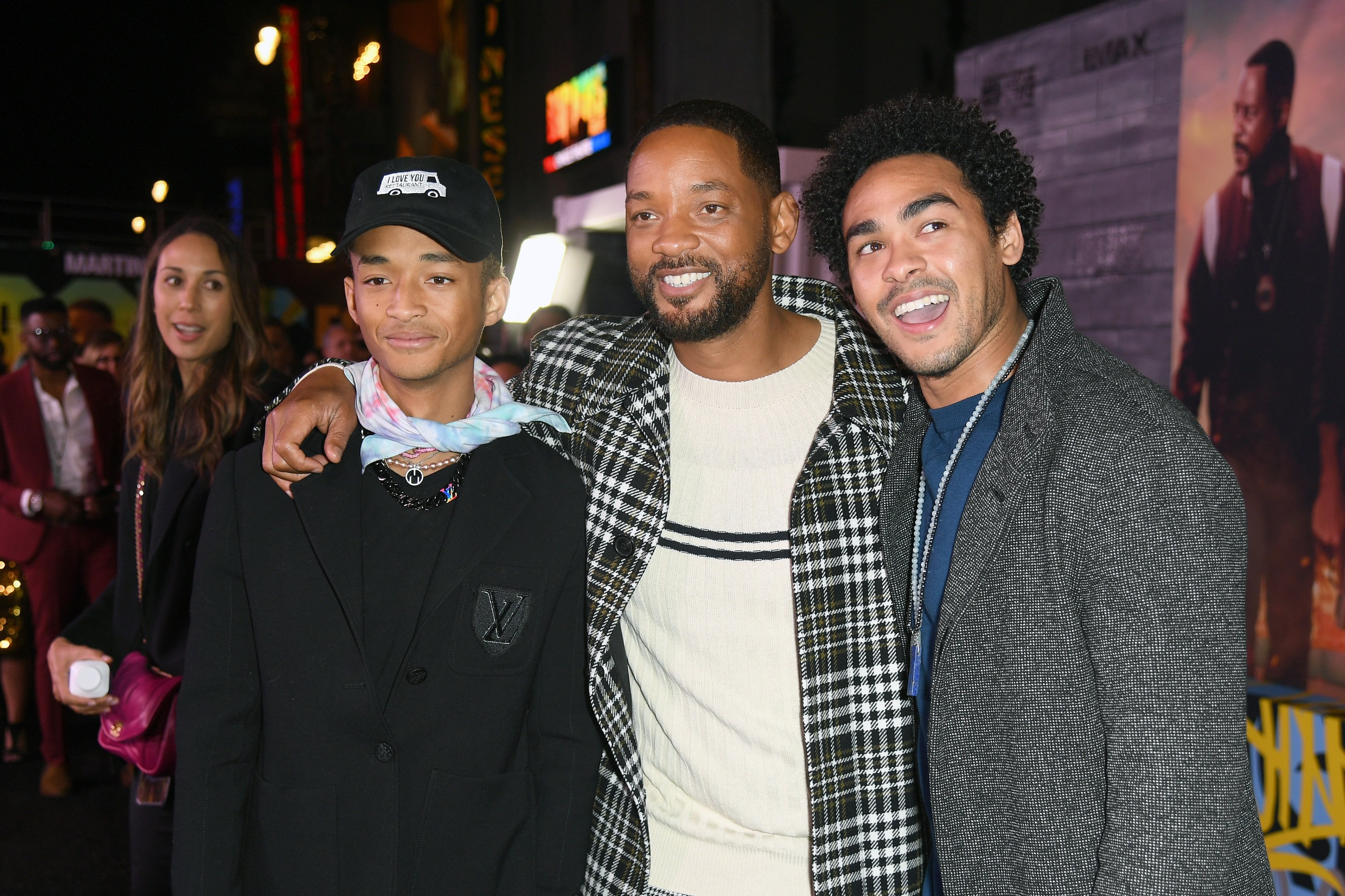 Jaden Smith, Will Smith, and Trey Smith