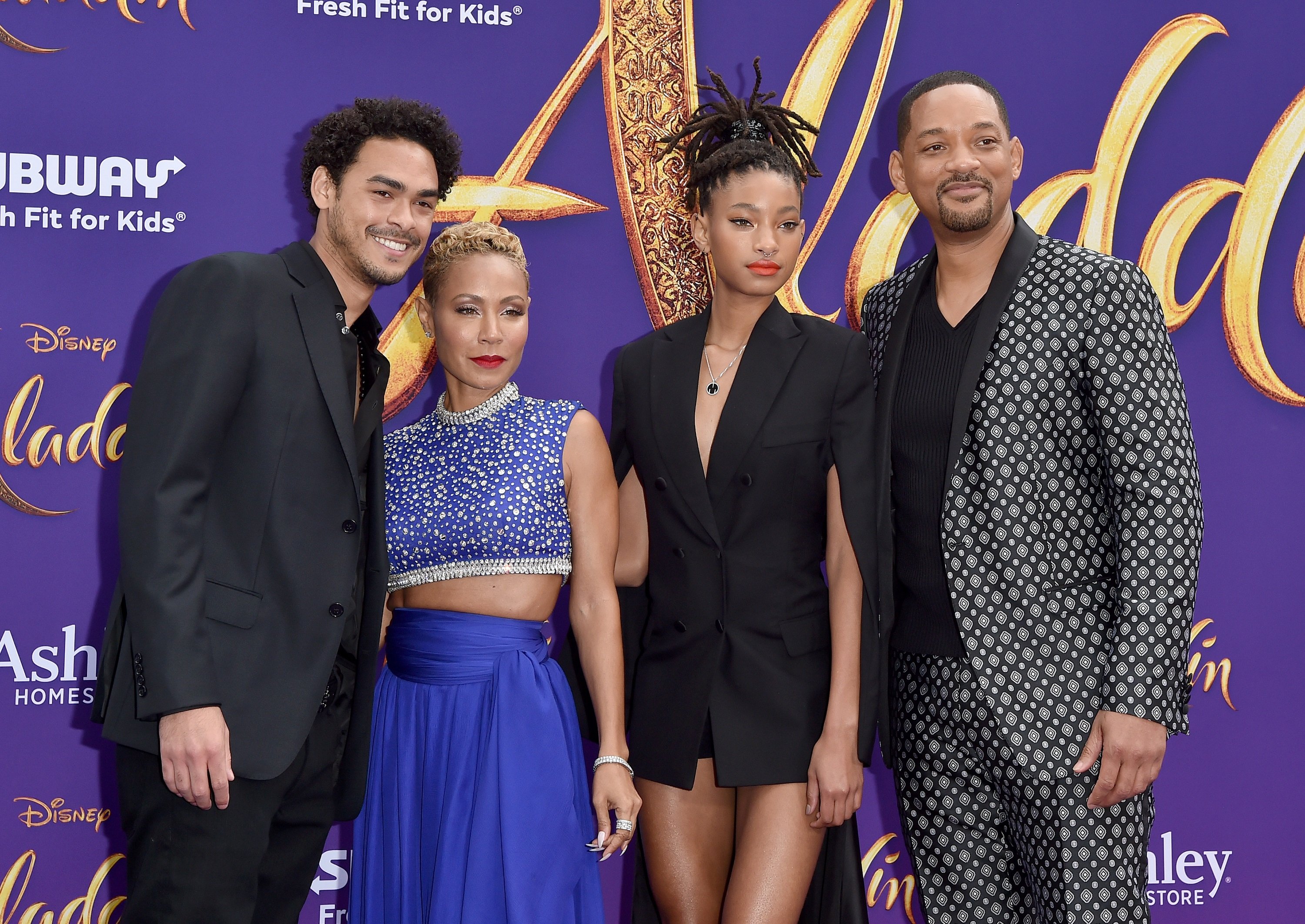 Trey Smith, Jada Pinkett Smith, Willow Smith, and Will Smith