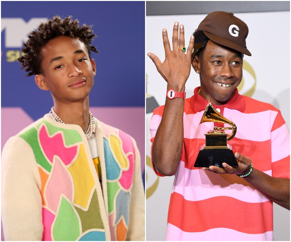 Jaden Smith attends the 2020 MTV Video Music Awards, broadcast on Sunday, August 30th 2020./Tyler the Creator poses in the press room with the award for Best Rap Album for "Igor" during the 62nd Annual GRAMMY Awards at Staples Center on January 26, 2020 in Los Angeles, California.