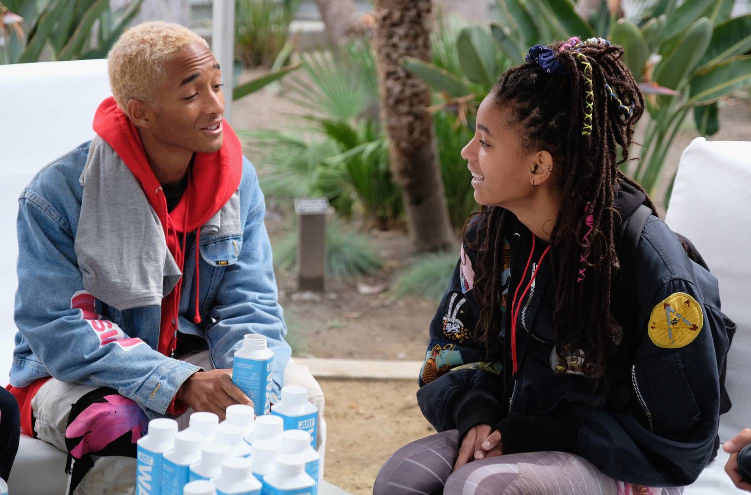 Jaden Smith and Willow Smith participate in the March for Our Lives Los Angeles rally on March 24, 2018 in Los Angeles, California. More than 800 March for Our Lives events, organized by survivors of the Parkland, Florida school shooting on February 14 that left 17 dead, are taking place around the world to call for legislative action to address school safety and gun violence.