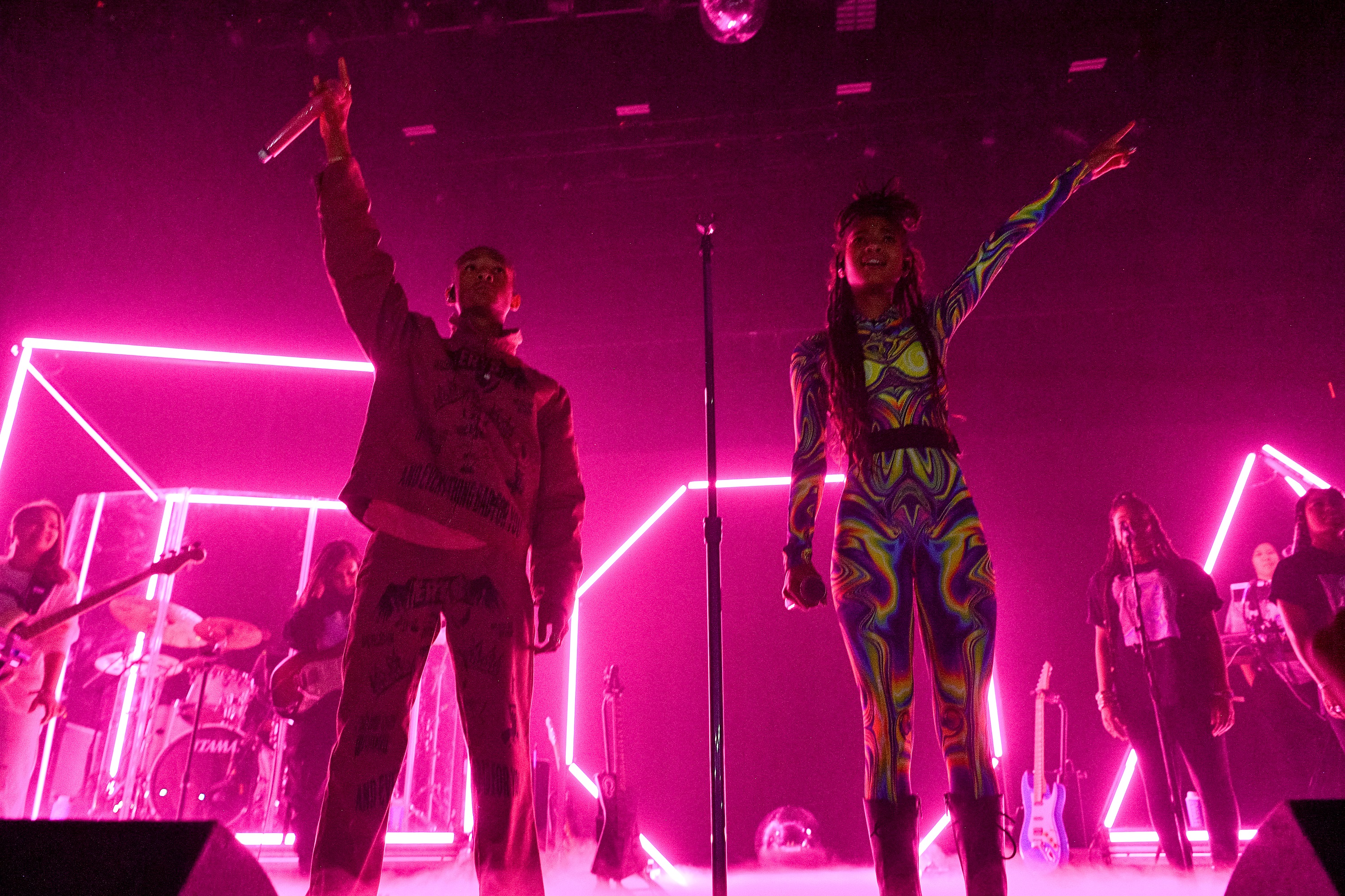 Jaden Smith and Willow Smith perform onstage during The Willow & Erys Tour