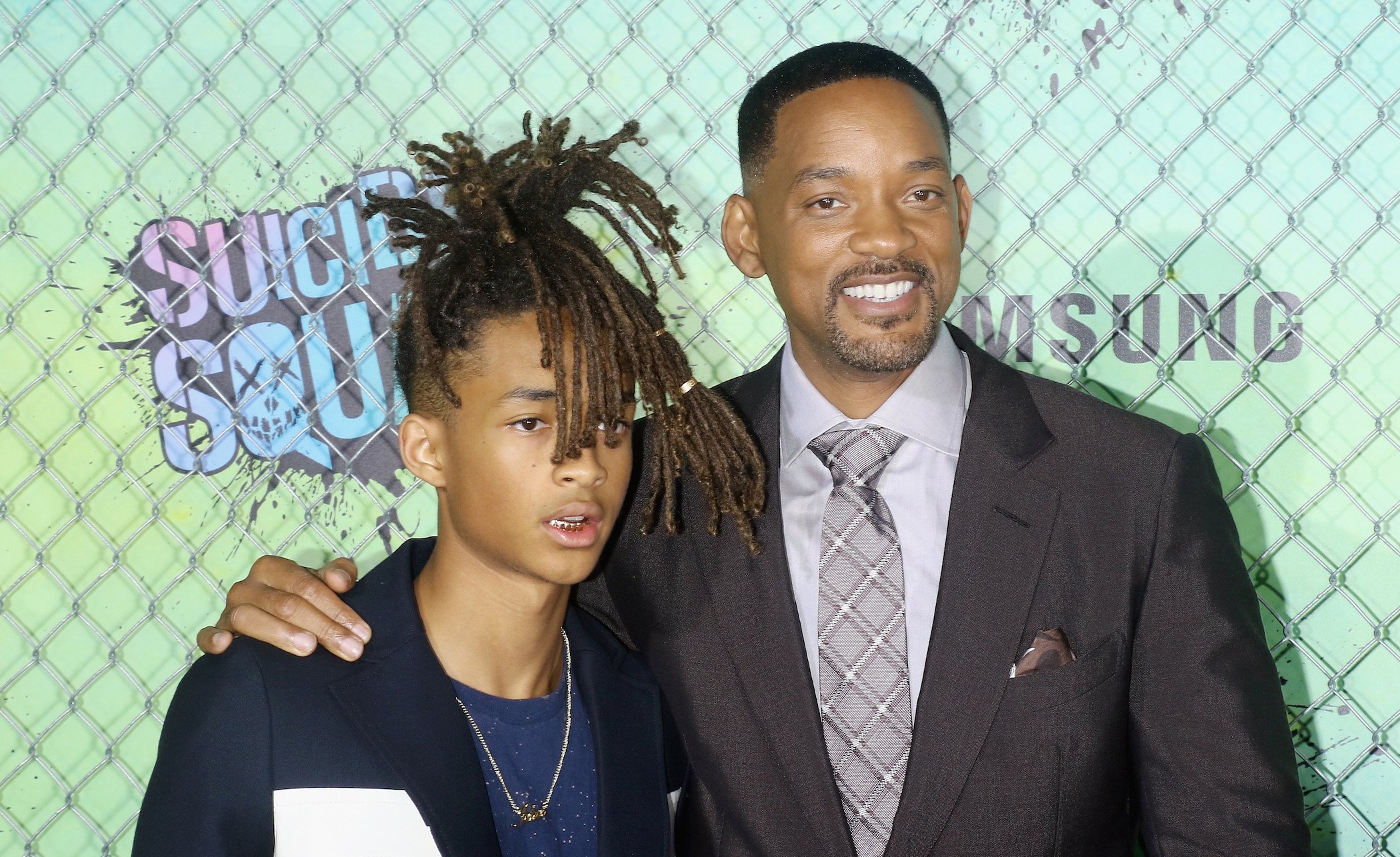 Will Smith and Jaden Smith at the 'Suicide Squad' premiere