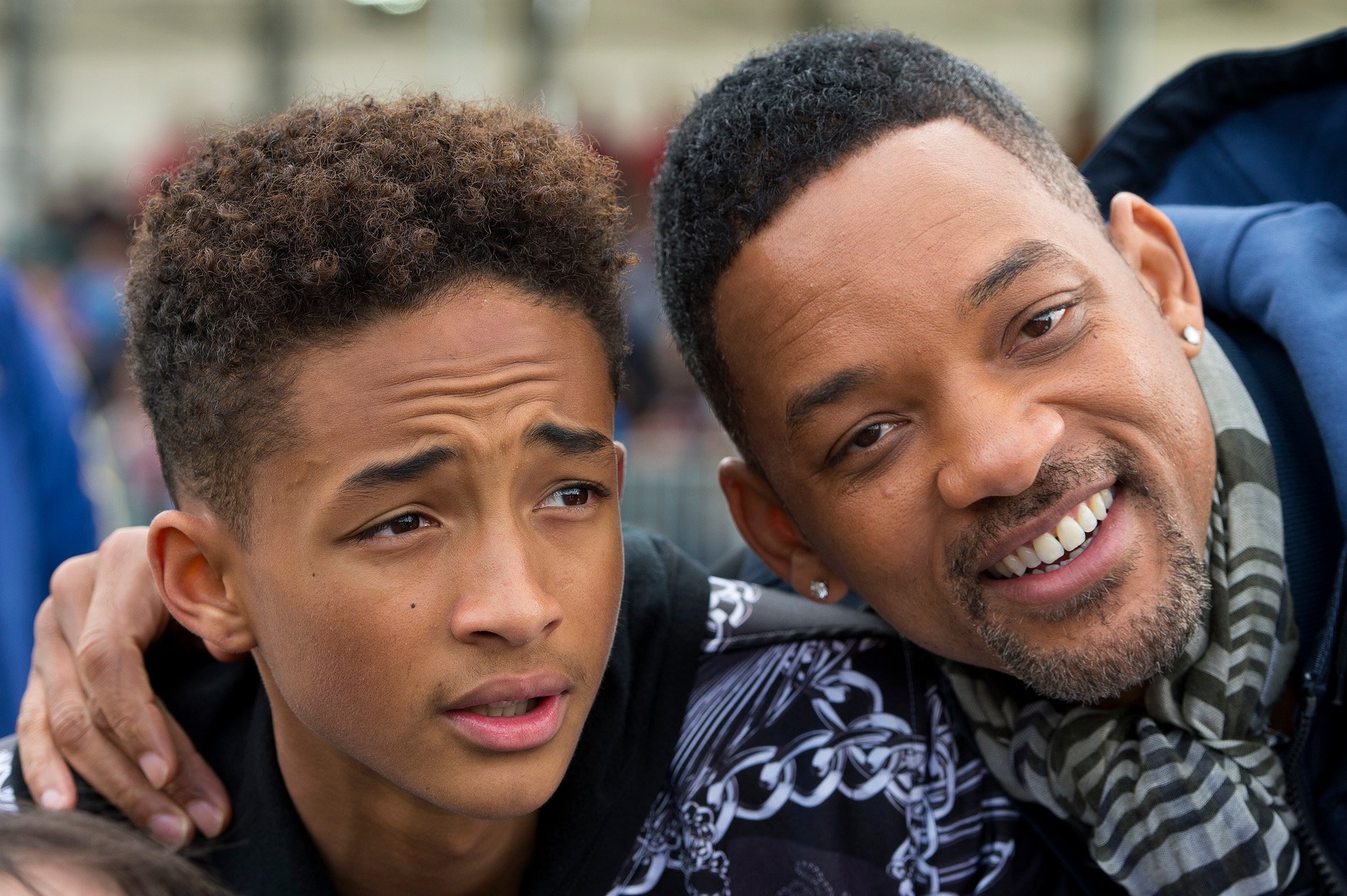 (L-R) Jaden Smith and Will Smith attend UEFA's annual festival