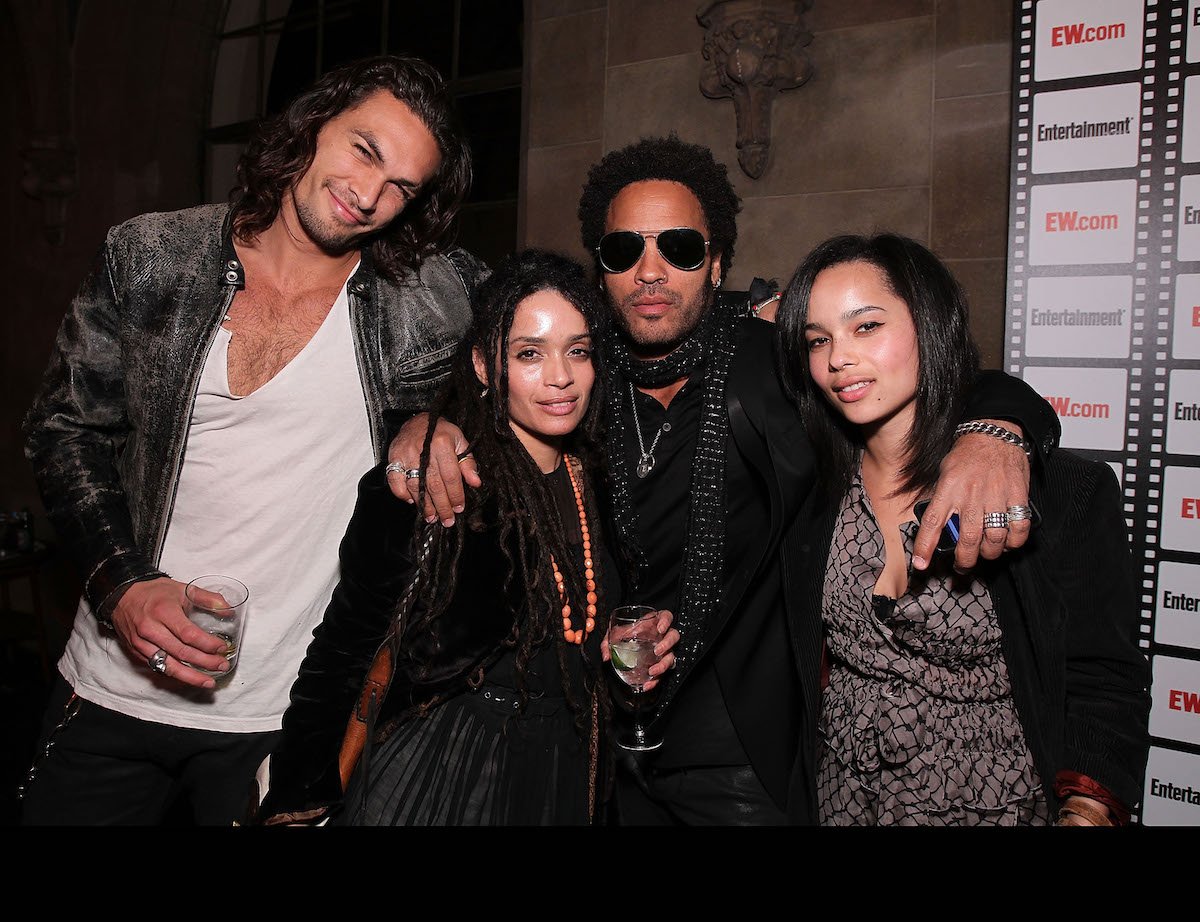 Jason Momoa, Lisa Bonet, Lenny Kravitz, and Zoe Kravitz