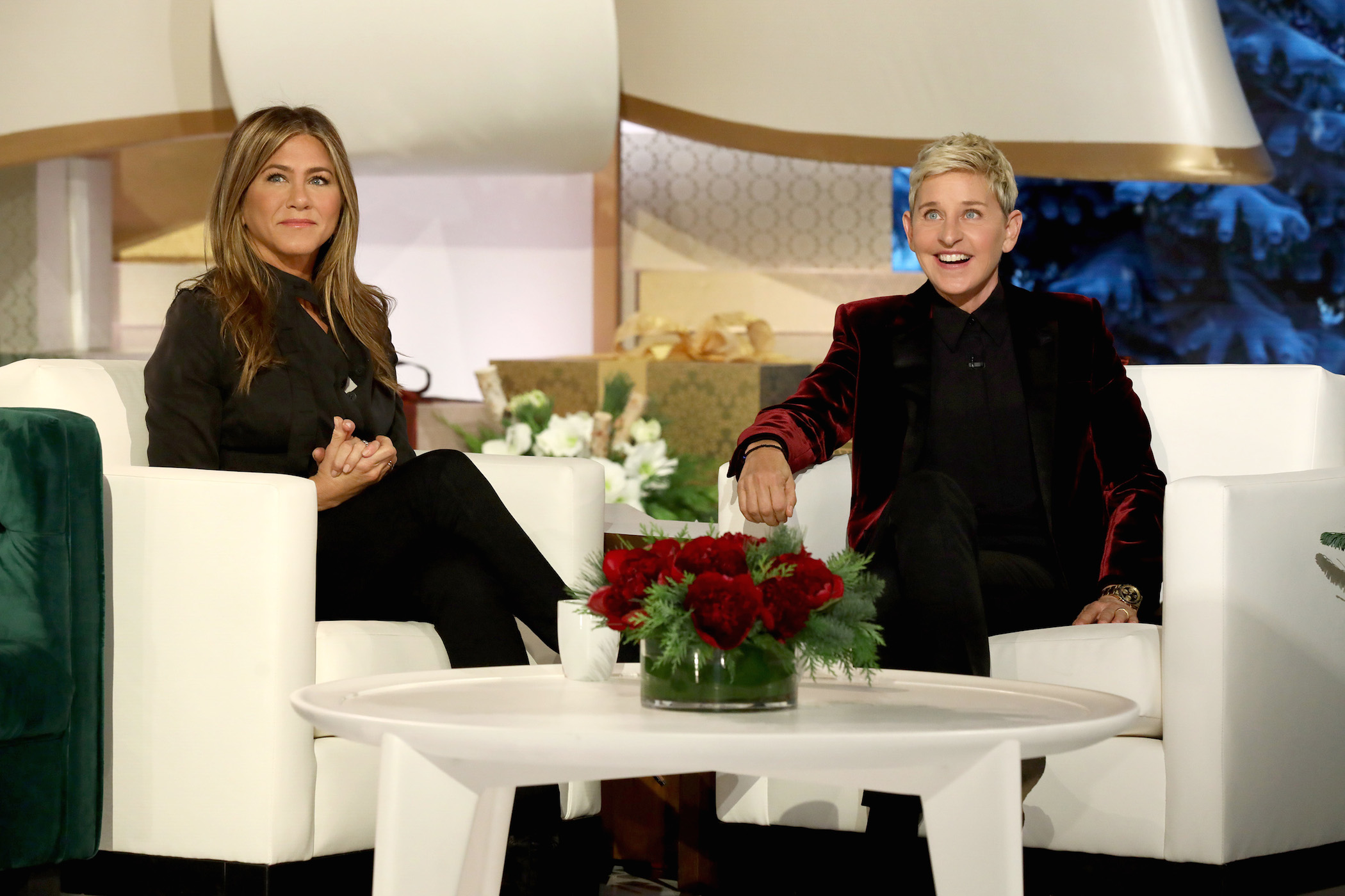 Jennifer Aniston and Ellen DeGeneres on 'The Ellen DeGeneres Show'
