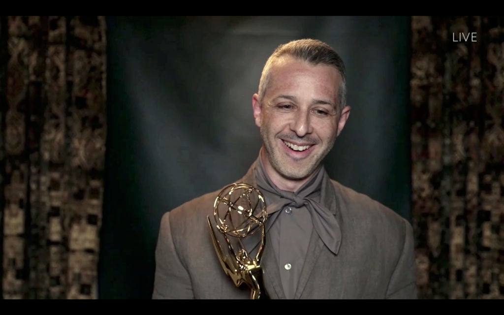 Succession cast member Jeremy Strong at the Emmys