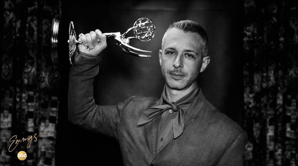 Succession cast member Jeremy Strong at the Emmys