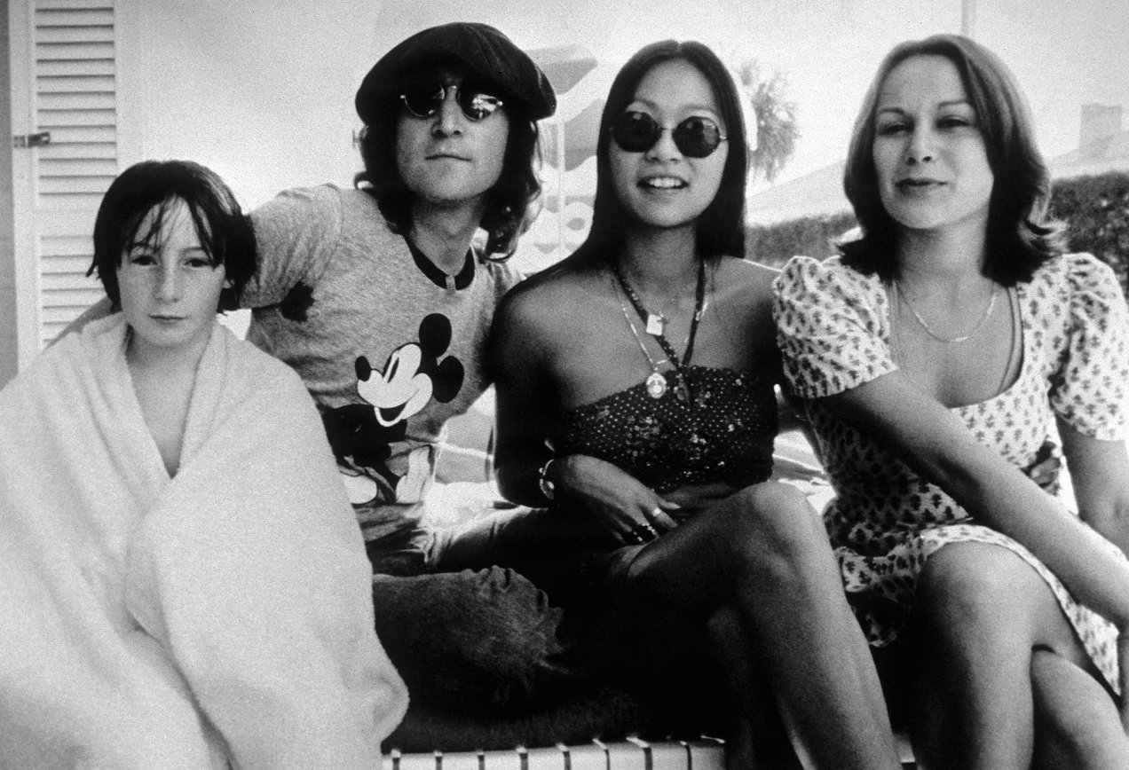 Julian and John Lennon in 1974