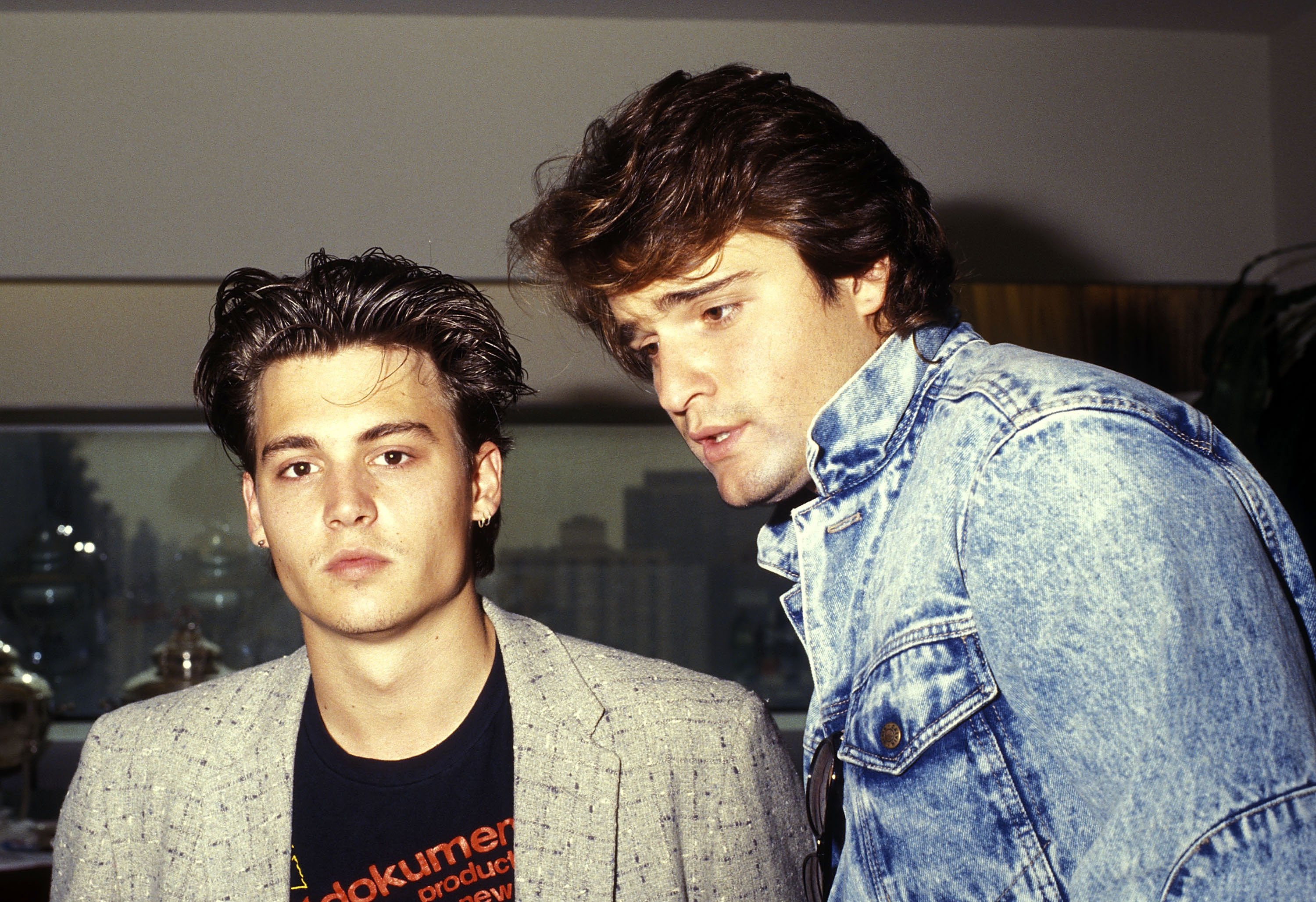 Johnny Depp and actor Peter DeLuise