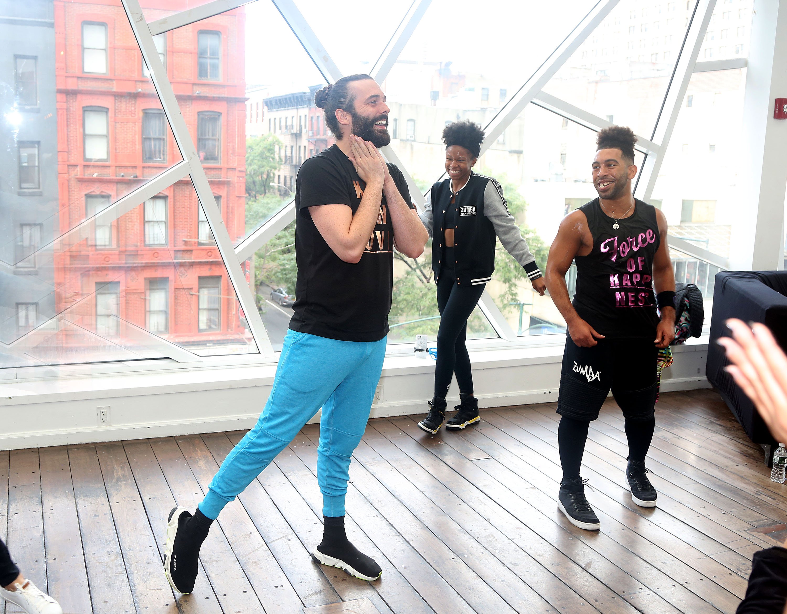 Jonathan Van Ness hosts a Zumba Class