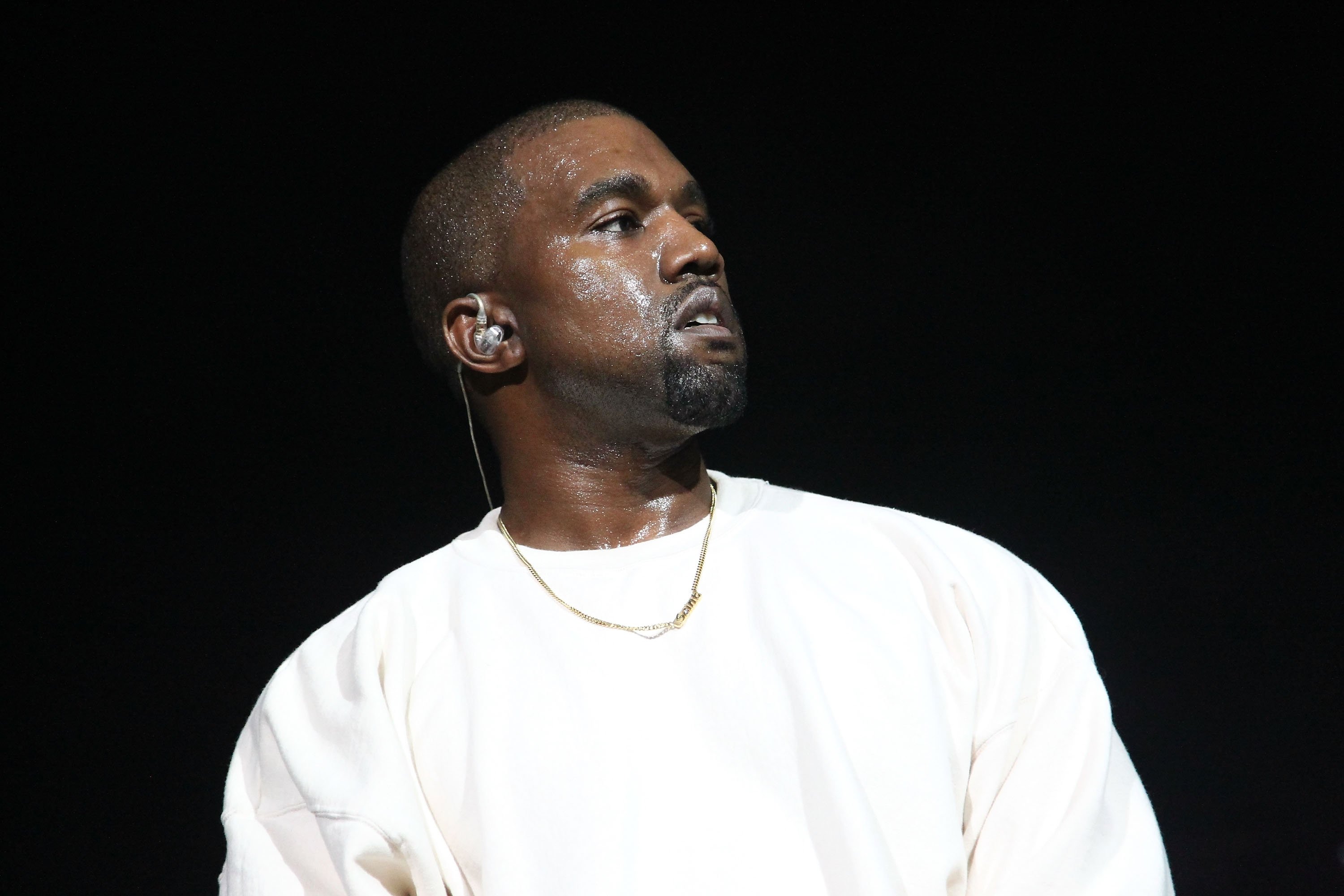 Kanye West at a performance