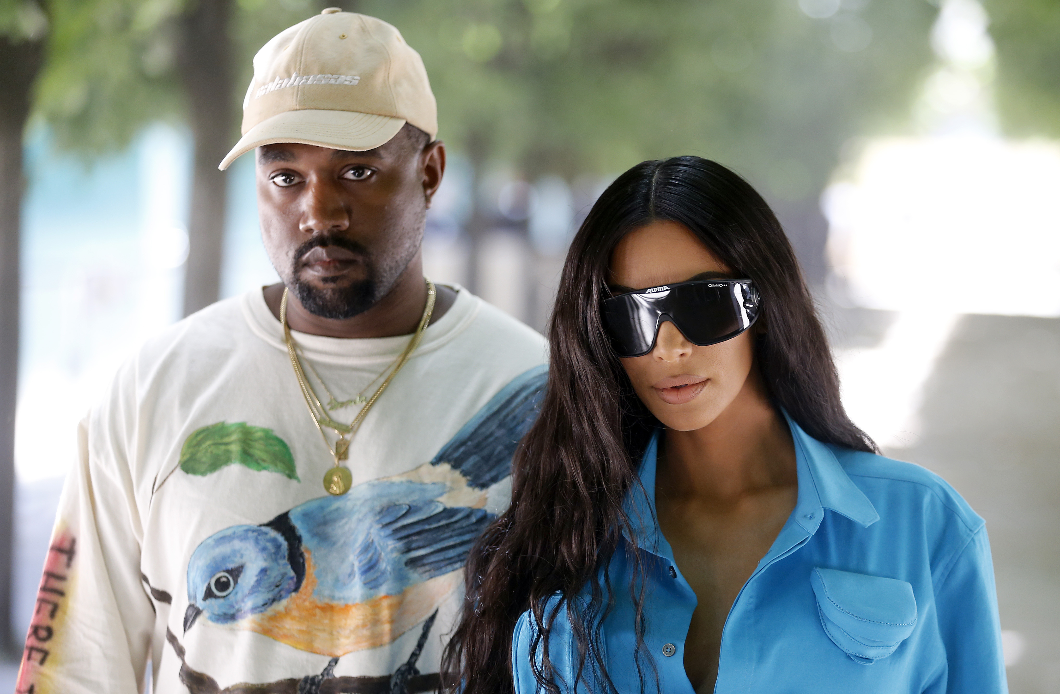 Kanye and Kim Kardashian West