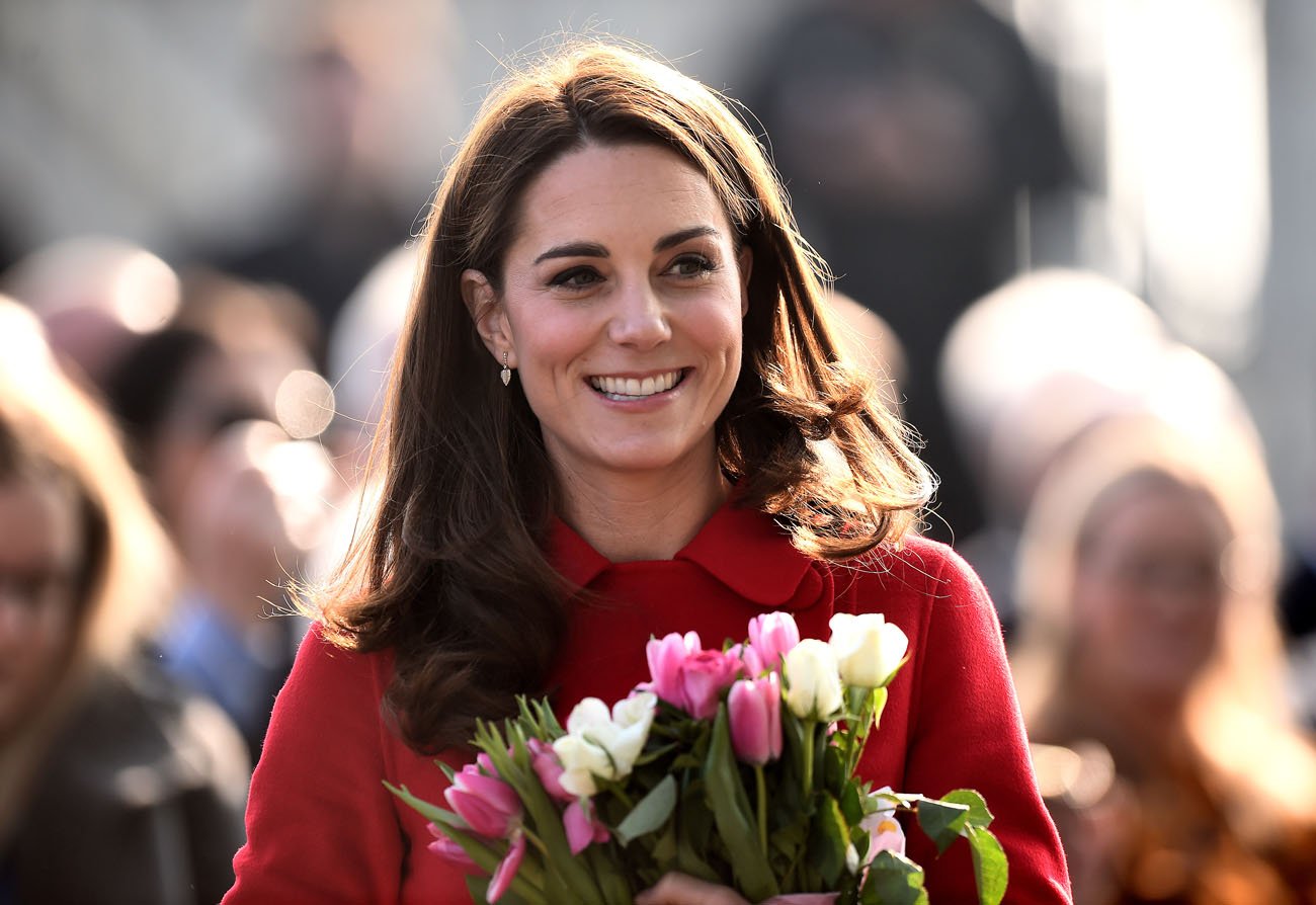 Kate Middleton holding flowers