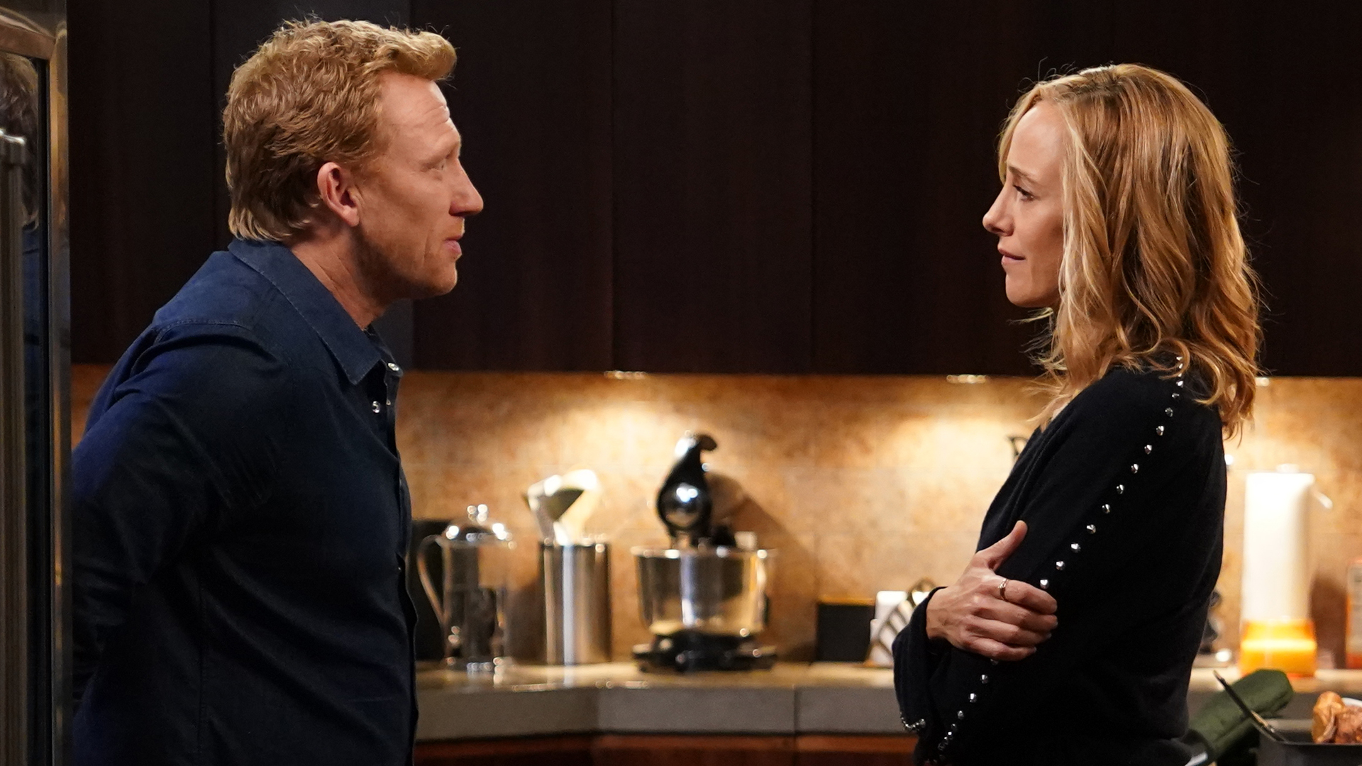 Kevin McKidd as Owen Hunt and Kim Raver as Teddy Altman on 'Grey's Anatomy'