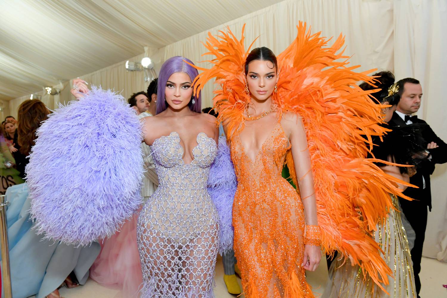 Kylie Jenner and Kendall Jenner attend The 2019 Met Gala Celebrating Camp: Notes on Fashion at Metropolitan Museum of Art on May 06, 2019 in New York City.