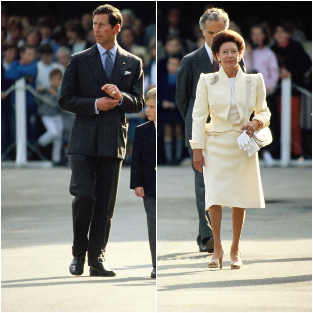 (L)Prince Charles, (R) Princess Margaret