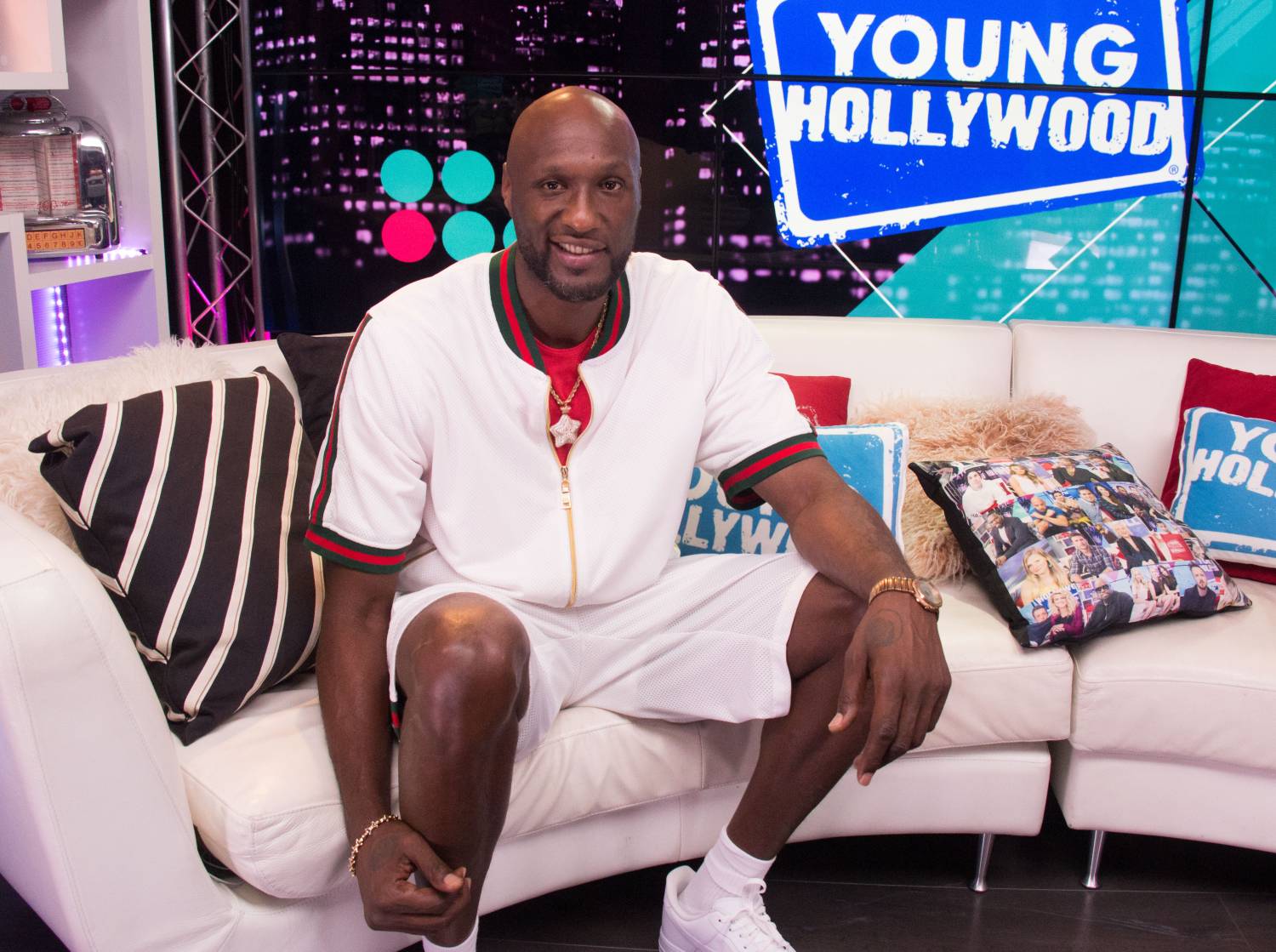 Lamar Odom visits the Young Hollywood Studio on September 11, 2019 in Los Angeles, California.