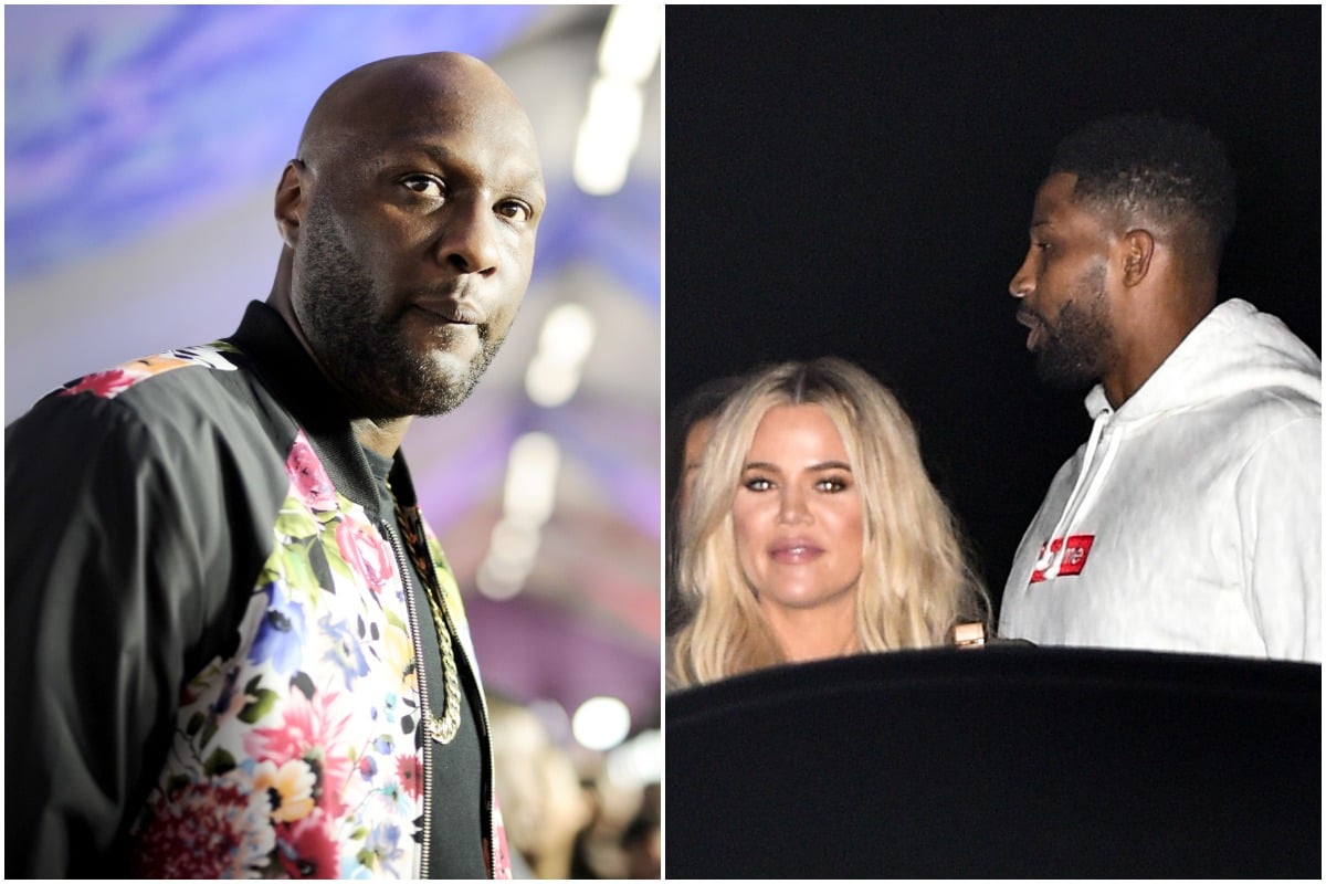  Former NBA player Lamar Odom at Nickelodeon's 2017 Kids' Choice Awards at USC Galen Center on March 11, 2017 in Los Angeles, California/Khloe Kardashian and Tristan Thompson are seen at Nobu on July 09, 2018 in Los Angeles, California. 