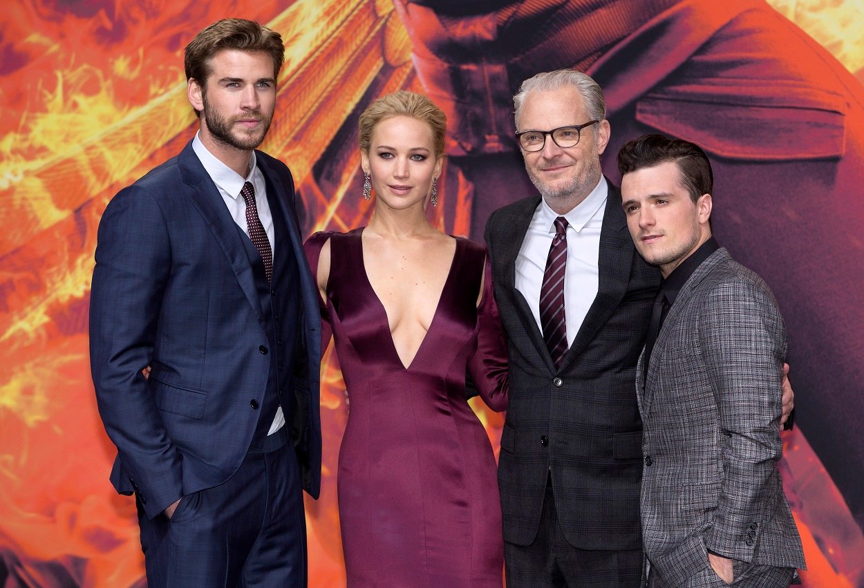 The Hunger Games cast and directorLiam Hemsworth, Jennifer Lawrence, Francis Lawrence, and Josh Hutcherson