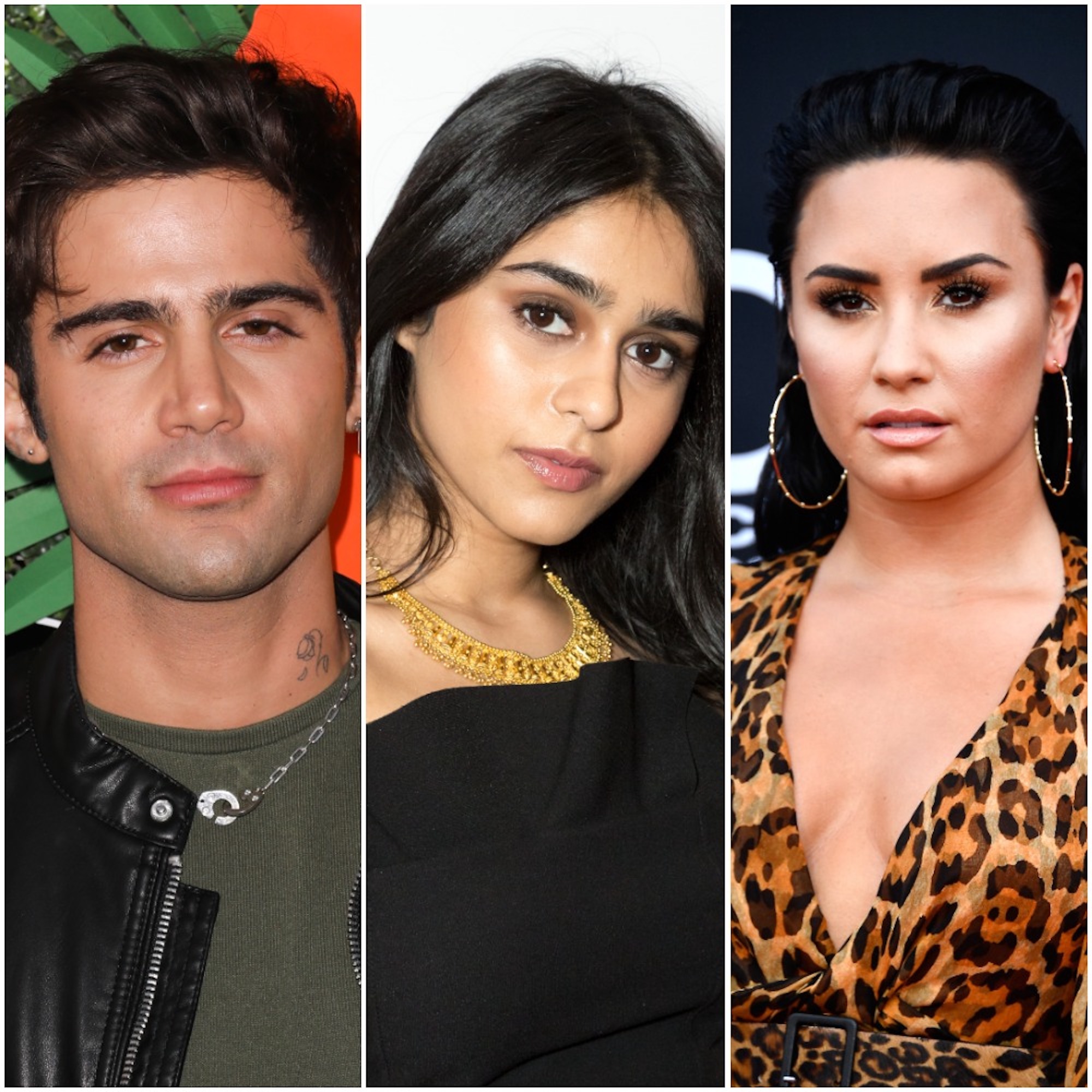 Max Ehrich, Sonika Vaid, and Demi Lovato